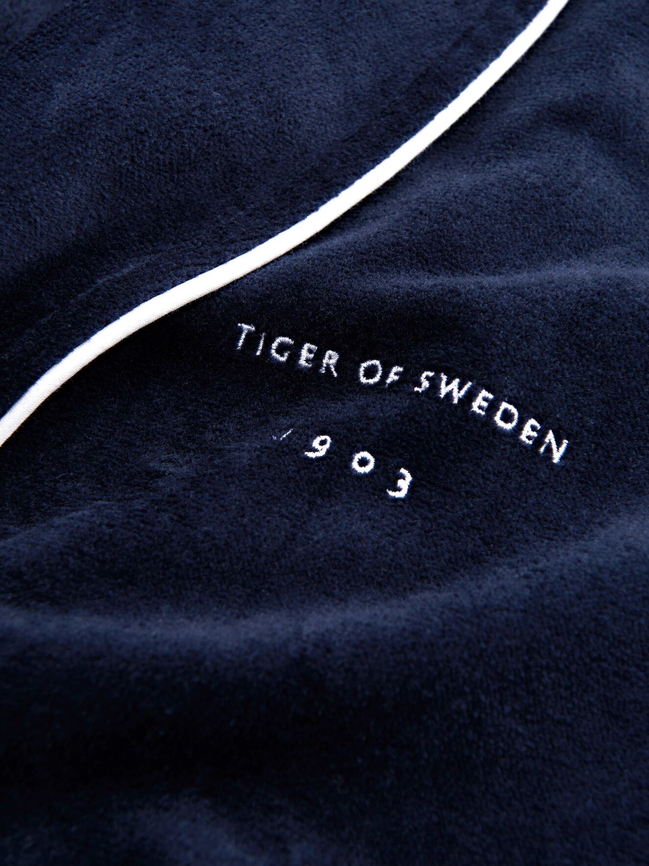 Eiden Bathrobe in Dark Jeans Blue from Tiger of Sweden Eiden Bathrobe in Dark Jeans Blue from Tiger of Sweden