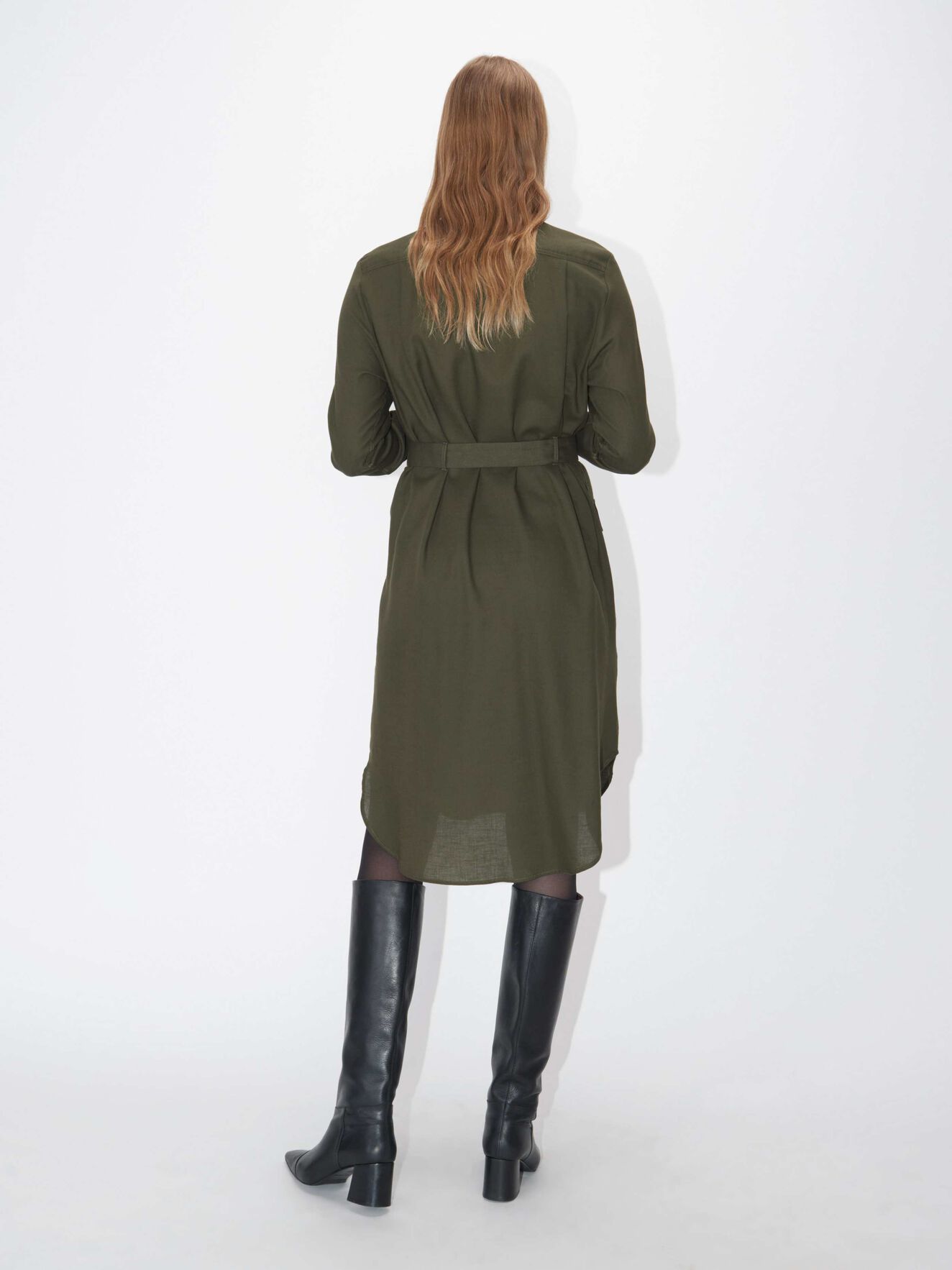 Trollios Shirt Dress in Forest from Tiger of Sweden Trollios Shirt Dress in Forest from Tiger of Sweden