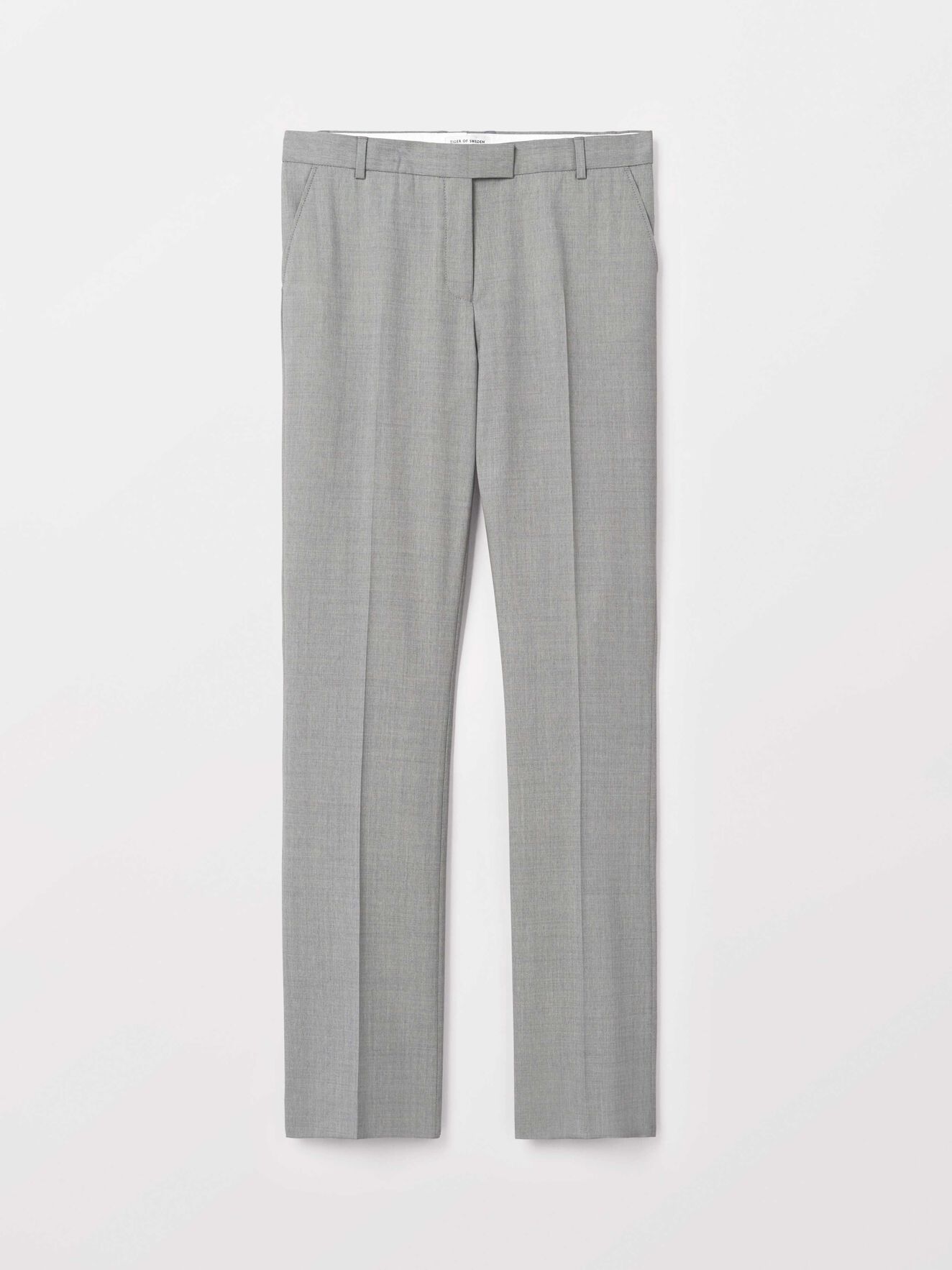 Hollen Trousers in Light grey melange from Tiger of Sweden Hollen Trousers in Light grey melange from Tiger of Sweden