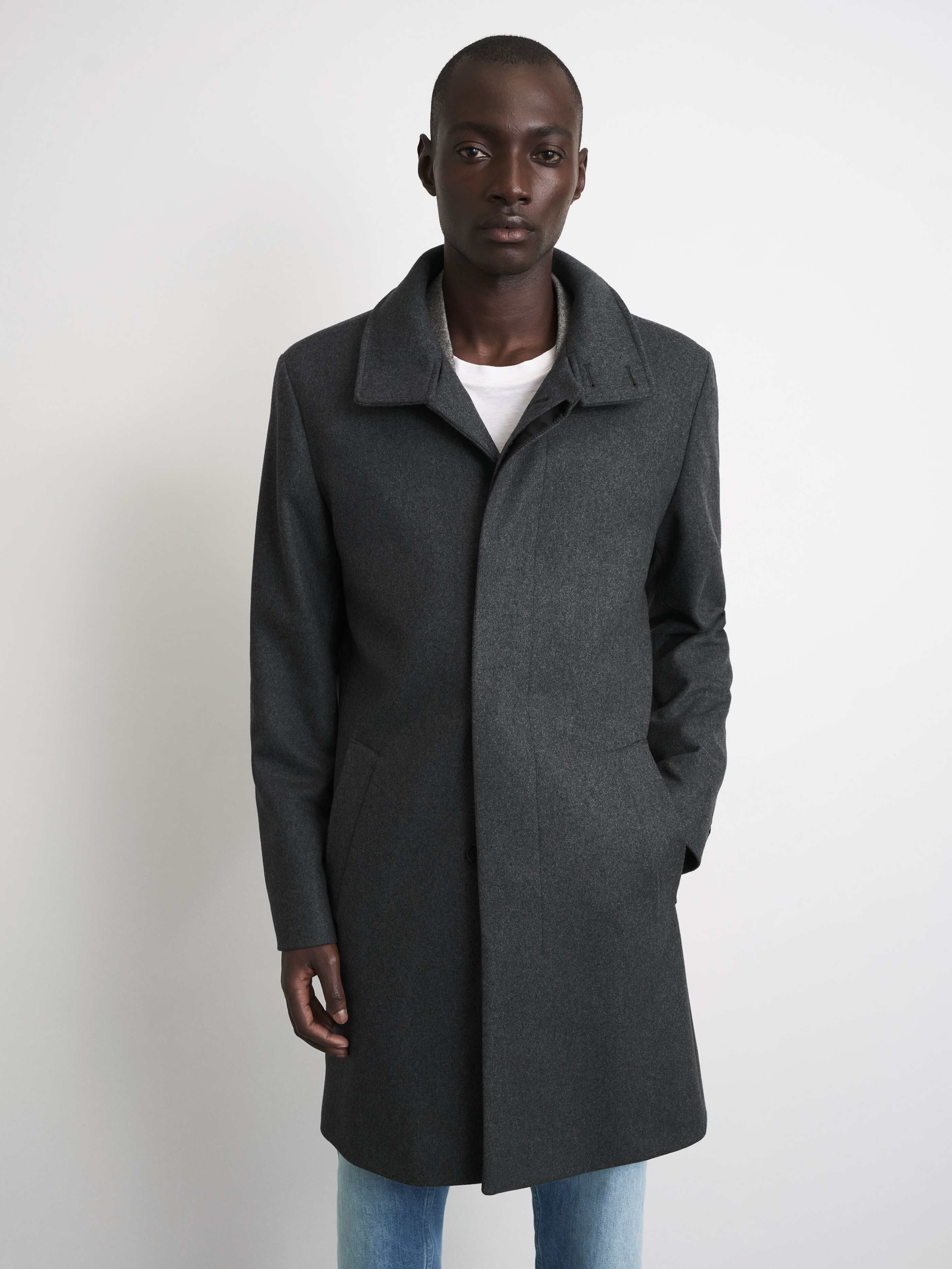 grey outerwear