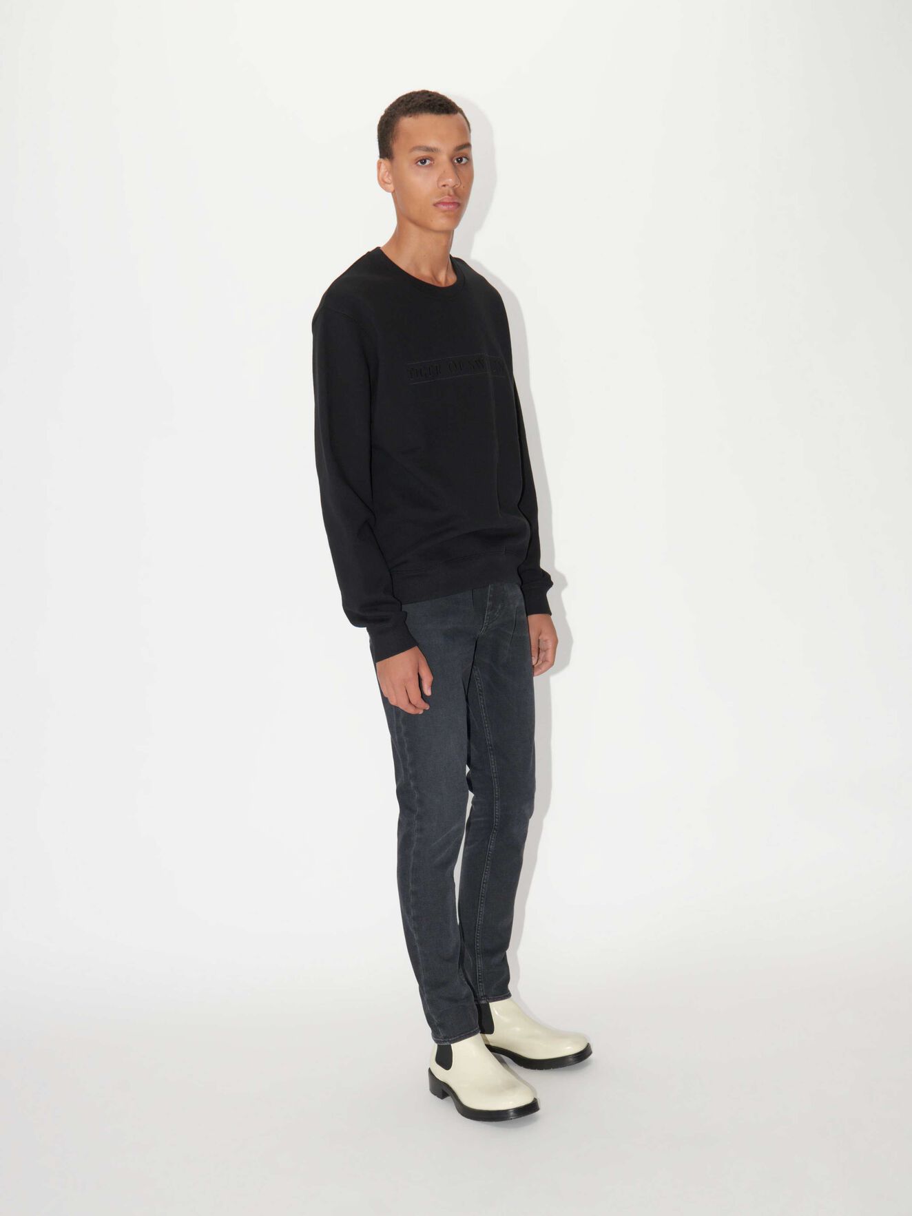 Tano Emb Sweatshirt in Black from Tiger of Sweden Tano Emb Sweatshirt in Black from Tiger of Sweden