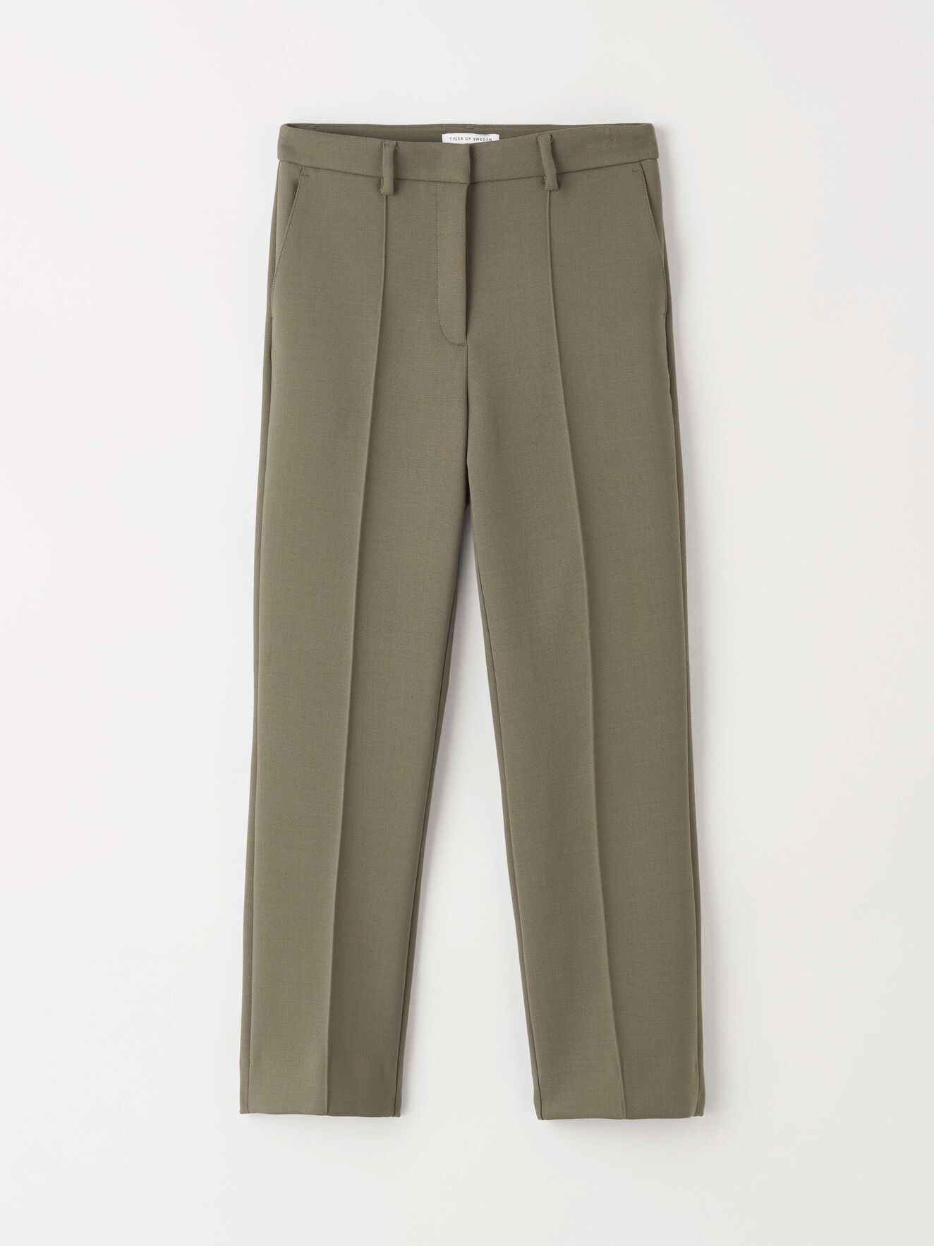 Bari Trousers in Utility Green from Tiger of Sweden Bari Trousers in Utility Green from Tiger of Sweden