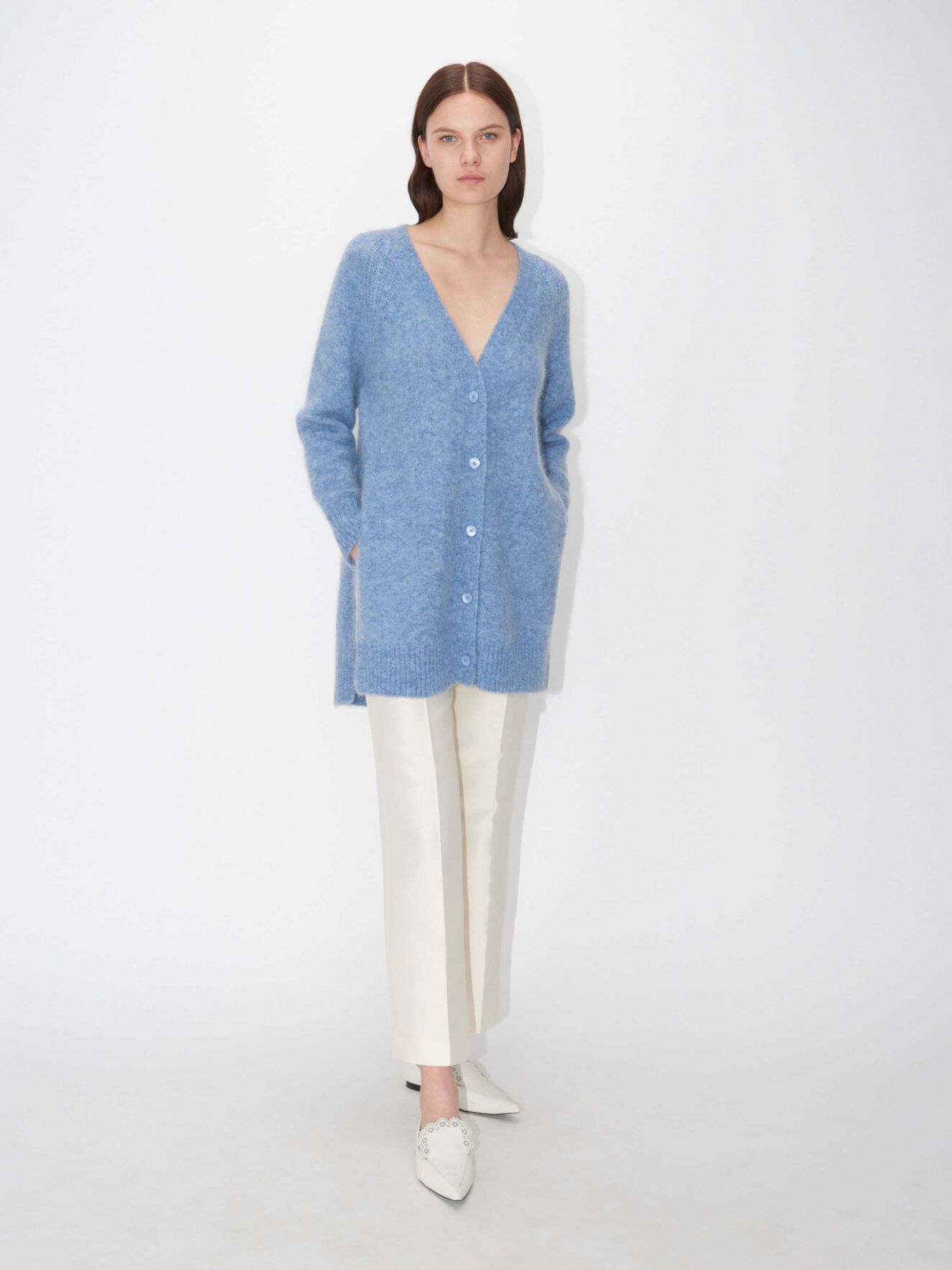 Preza Cardigan in Dull Blue from Tiger of Sweden Preza Cardigan in Dull Blue from Tiger of Sweden