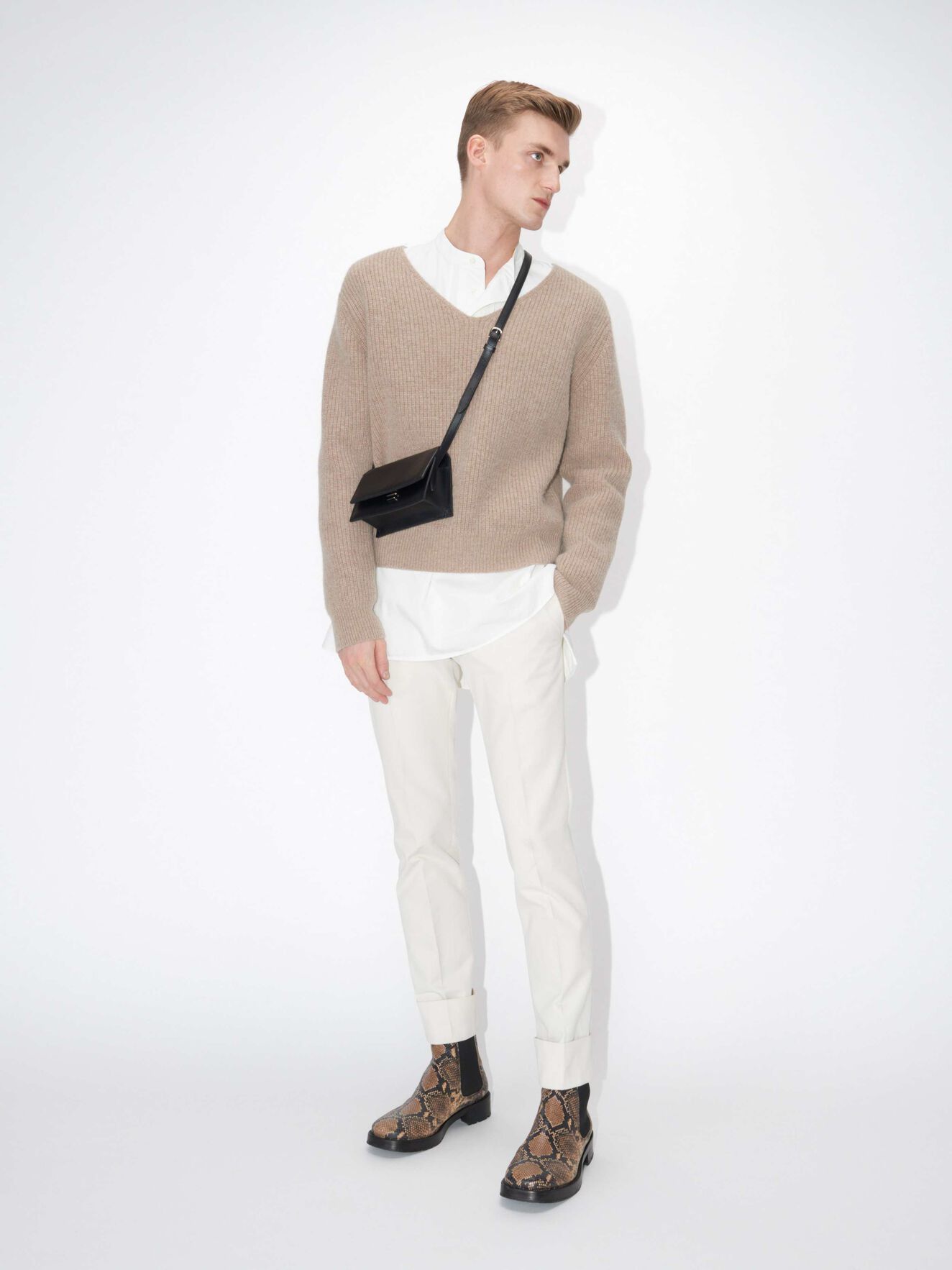 Listers Pullover in Soft Latte from Tiger of Sweden Listers Pullover in Soft Latte from Tiger of Sweden