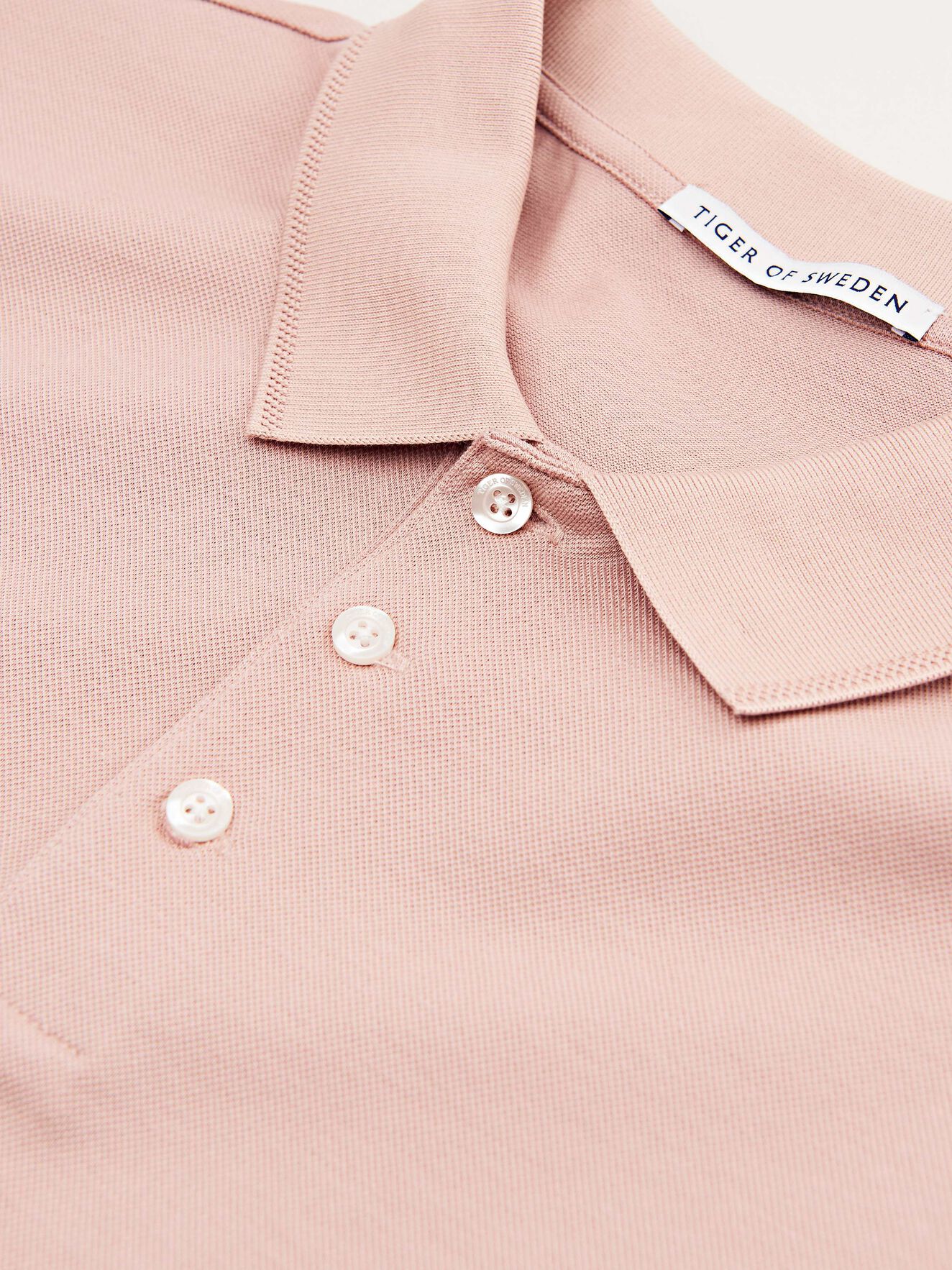 Darios Polo Shirt in Pale Mauve from Tiger of Sweden Darios Polo Shirt in Pale Mauve from Tiger of Sweden