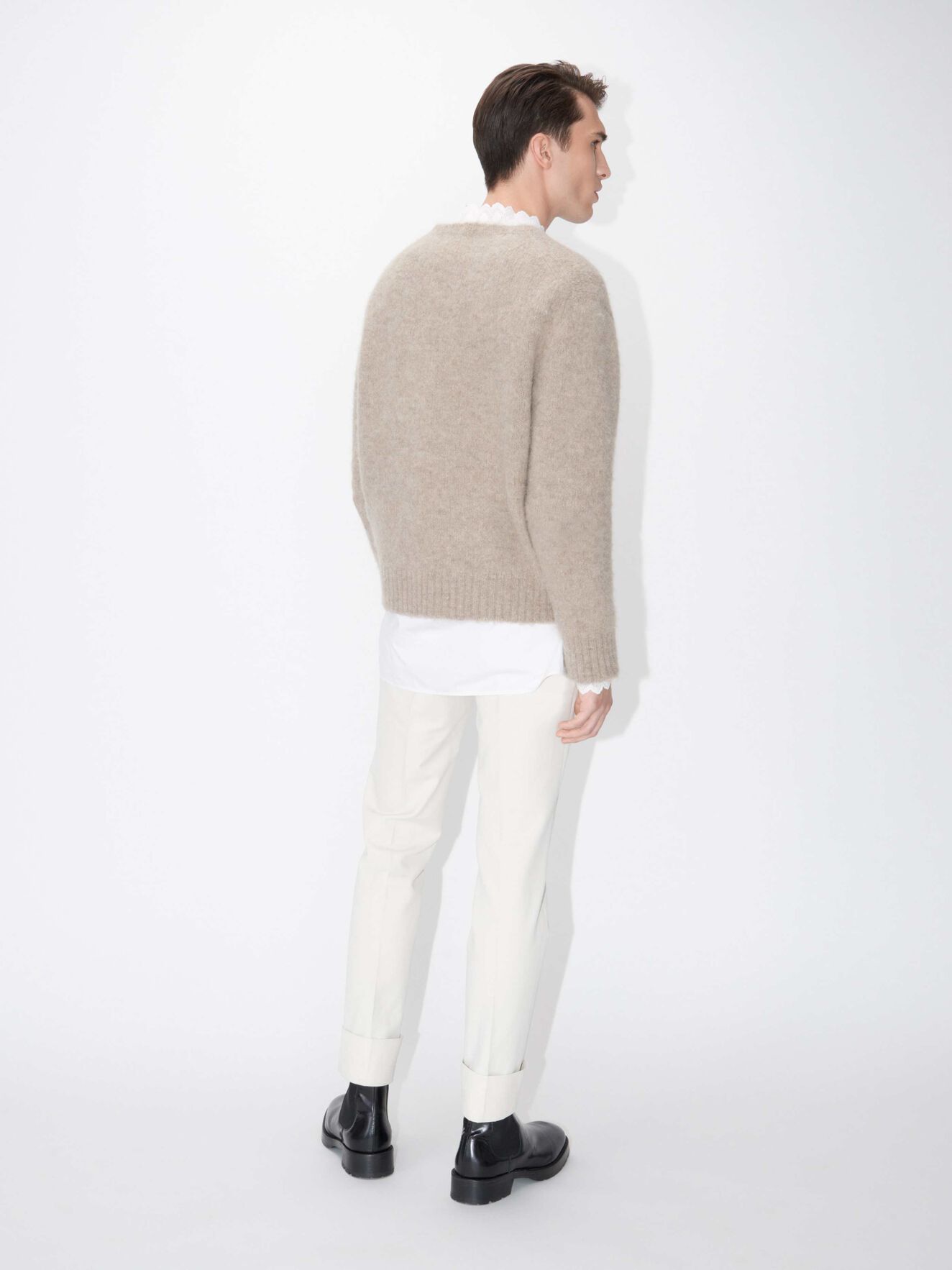 Tegel Pullover in Light Stone Grey from Tiger of Sweden Tegel Pullover in Light Stone Grey from Tiger of Sweden