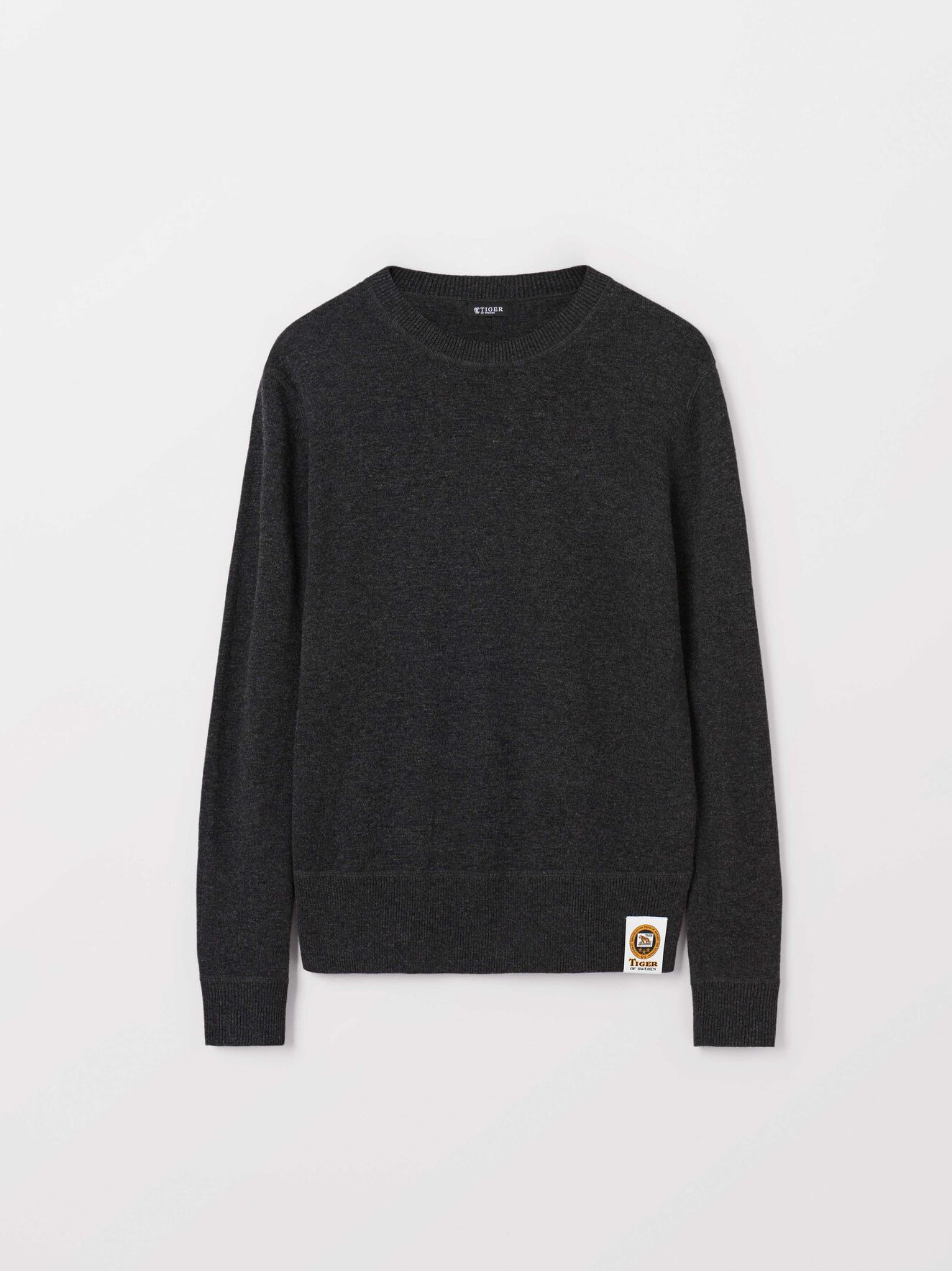 Nikos Pullover in Med Grey Mel from Tiger of Sweden Nikos Pullover in Med Grey Mel from Tiger of Sweden