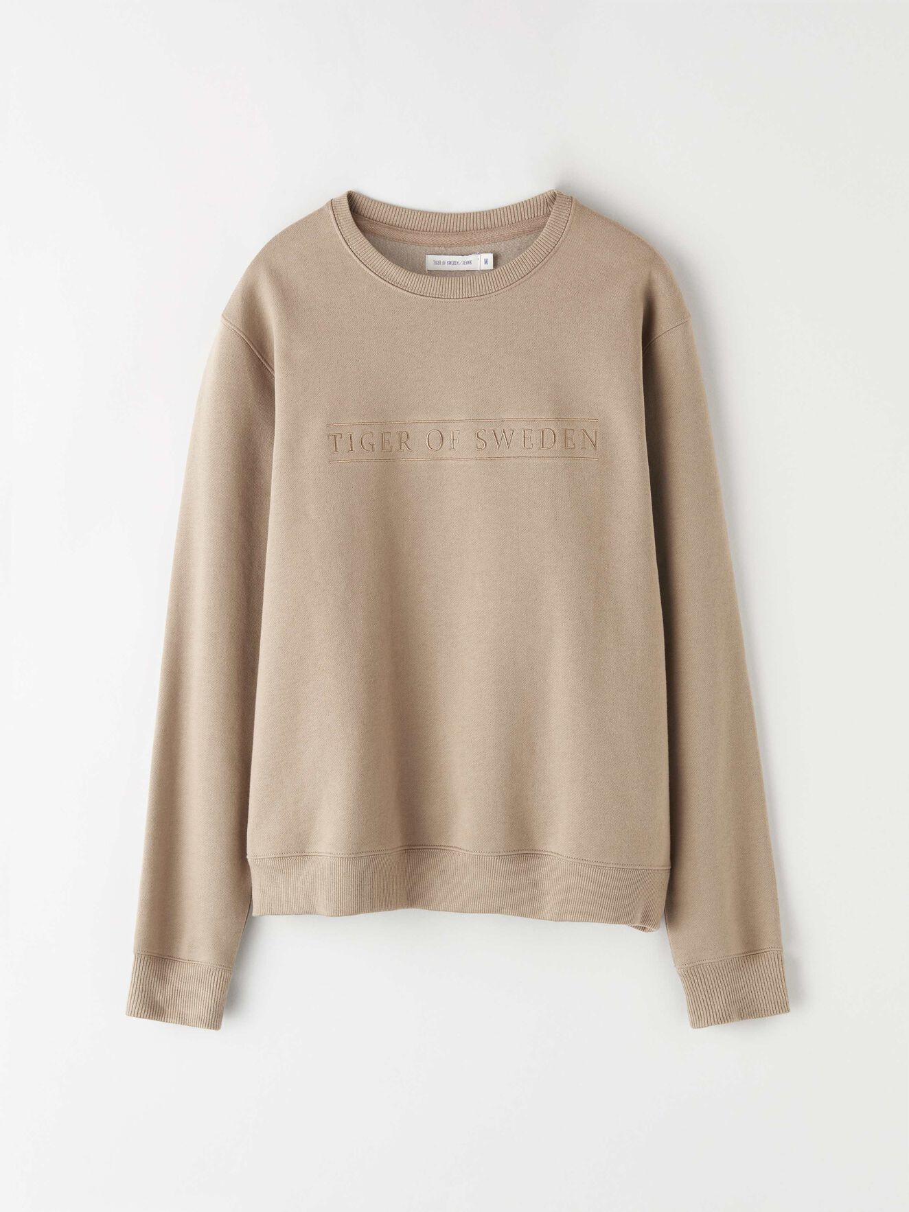 Tano Emb Sweatshirt in Sand from Tiger of Sweden Tano Emb Sweatshirt in Sand from Tiger of Sweden