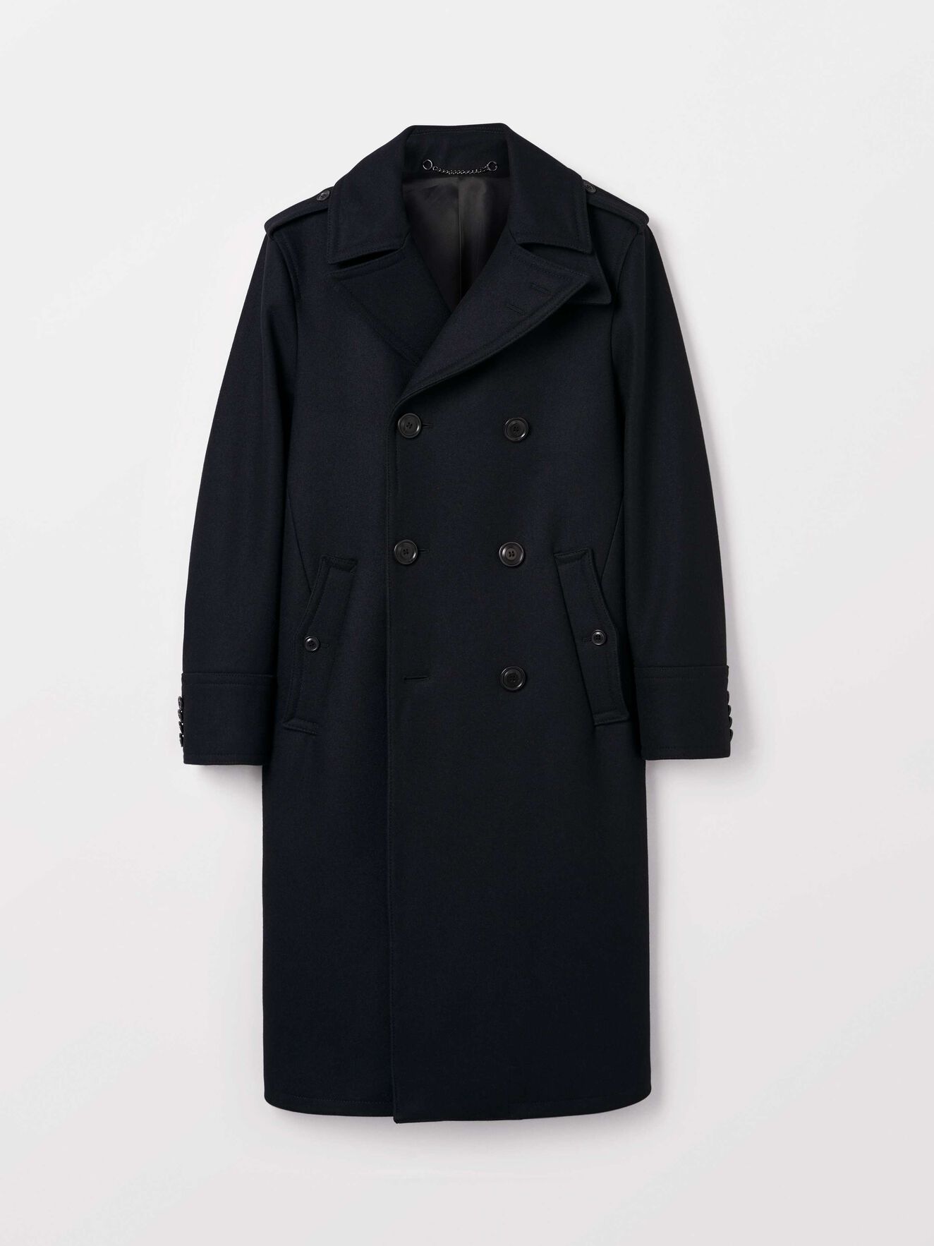 Cammel Coat in Dark Sea from Tiger of Sweden Cammel Coat in Dark Sea from Tiger of Sweden