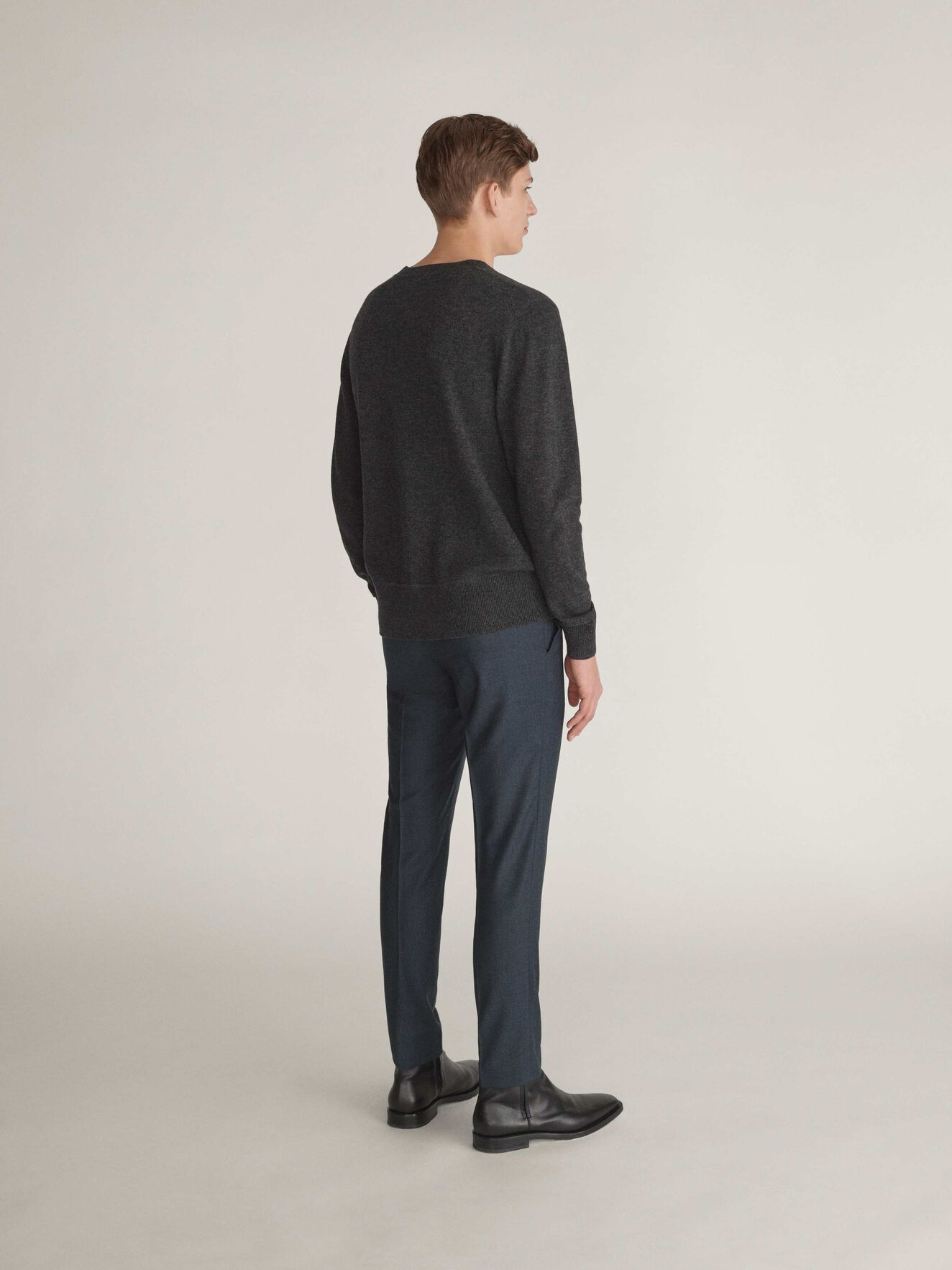 Nikos Pullover in Med Grey Mel from Tiger of Sweden Nikos Pullover in Med Grey Mel from Tiger of Sweden
