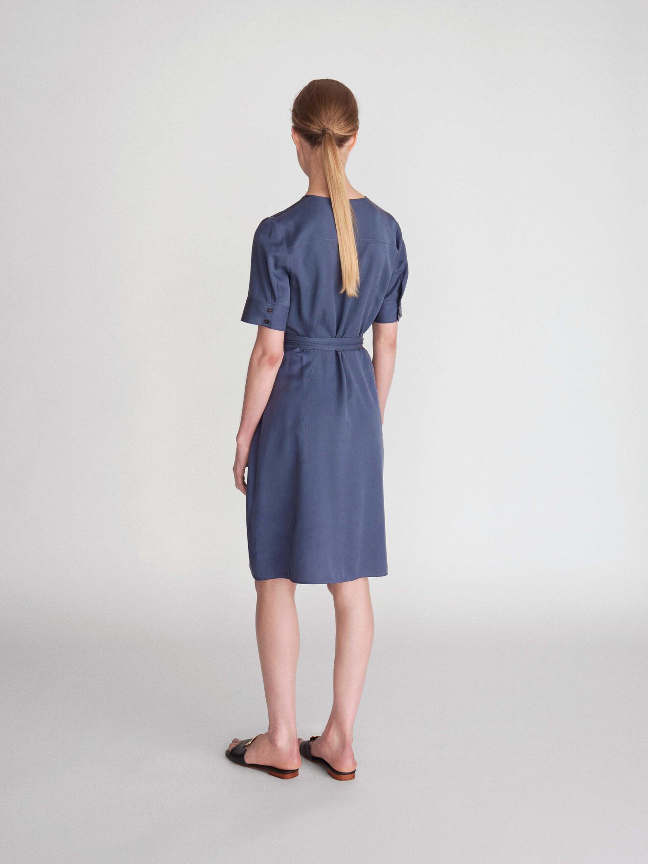 Tanella Dress in Metal Blue from Tiger of Sweden Tanella Dress in Metal Blue from Tiger of Sweden