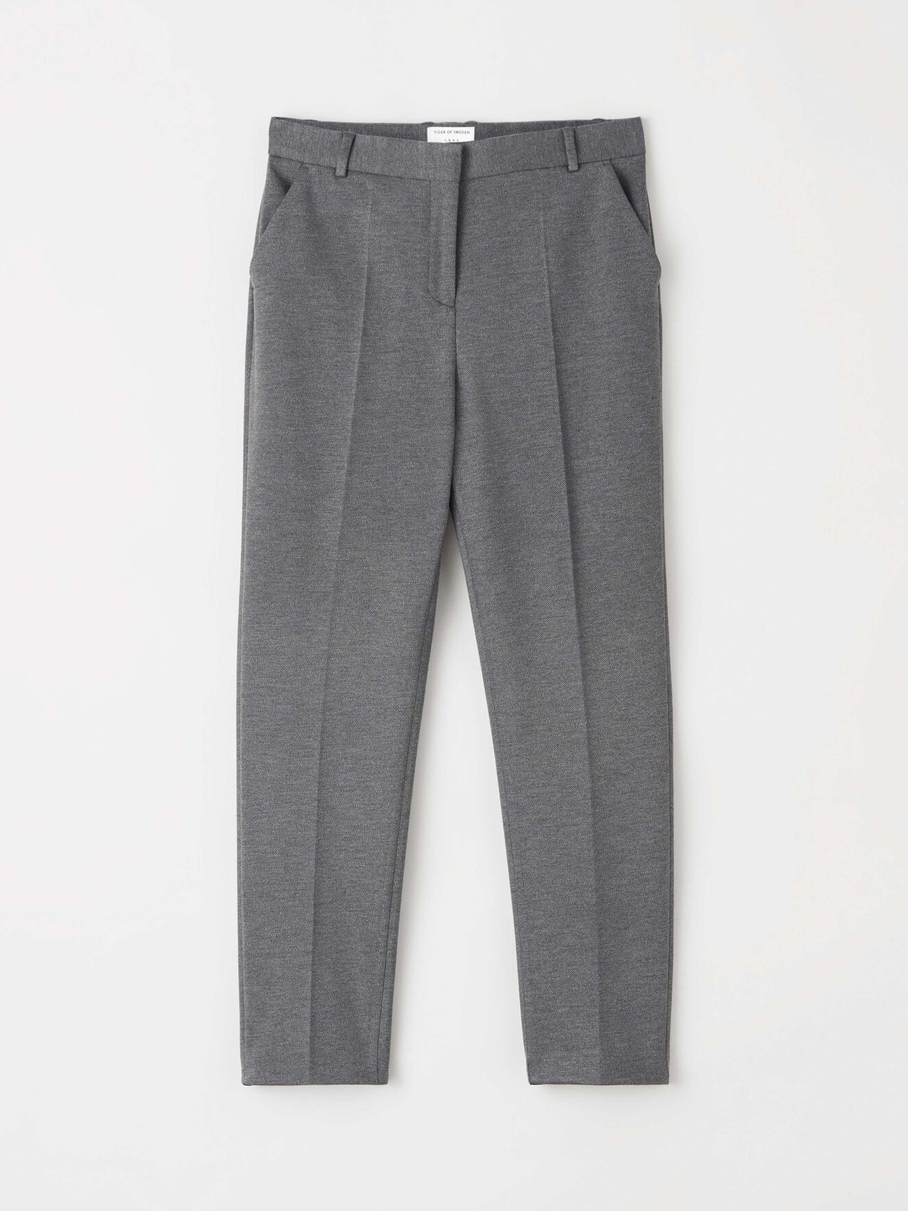 Blossom S Trousers in Med Grey Mel from Tiger of Sweden Blossom S Trousers in Med Grey Mel from Tiger of Sweden