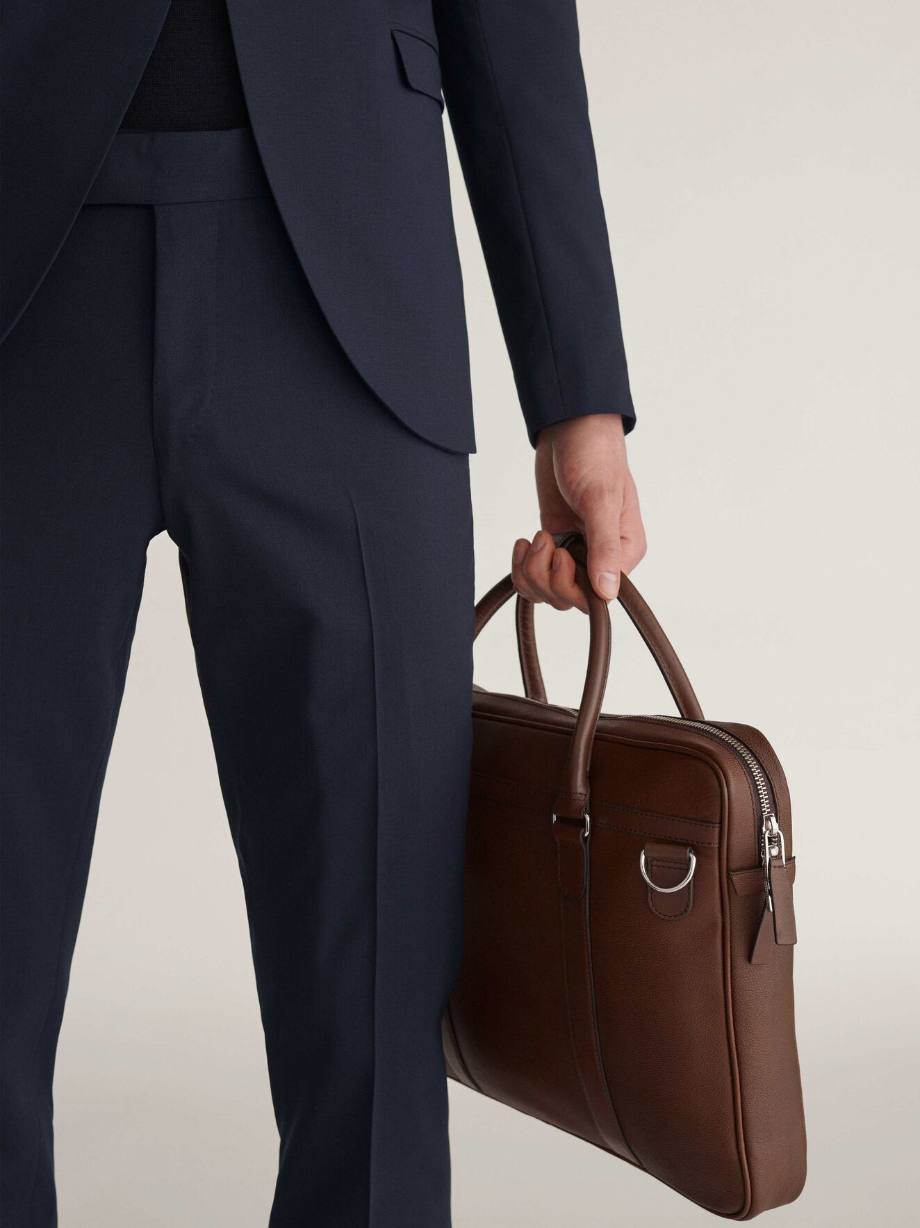 Marquet Briefcase in Medium Brown from Tiger of Sweden Marquet Briefcase in Medium Brown from Tiger of Sweden