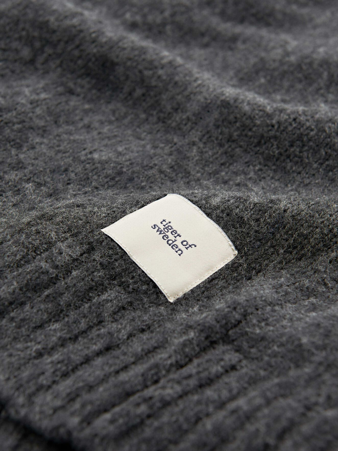 Brendan Pullover in Med Grey Mel from Tiger of Sweden Brendan Pullover in Med Grey Mel from Tiger of Sweden