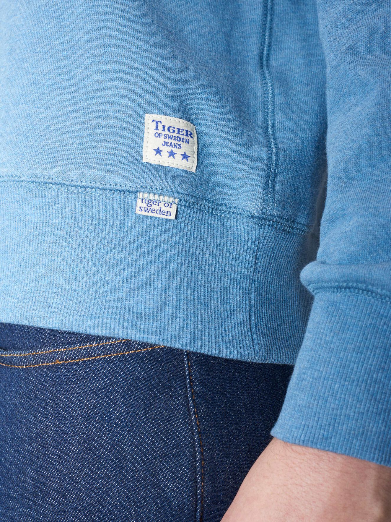 Lexxus Sweatshirt in Light blue melange from Tiger of Sweden Lexxus Sweatshirt in Light blue melange from Tiger of Sweden