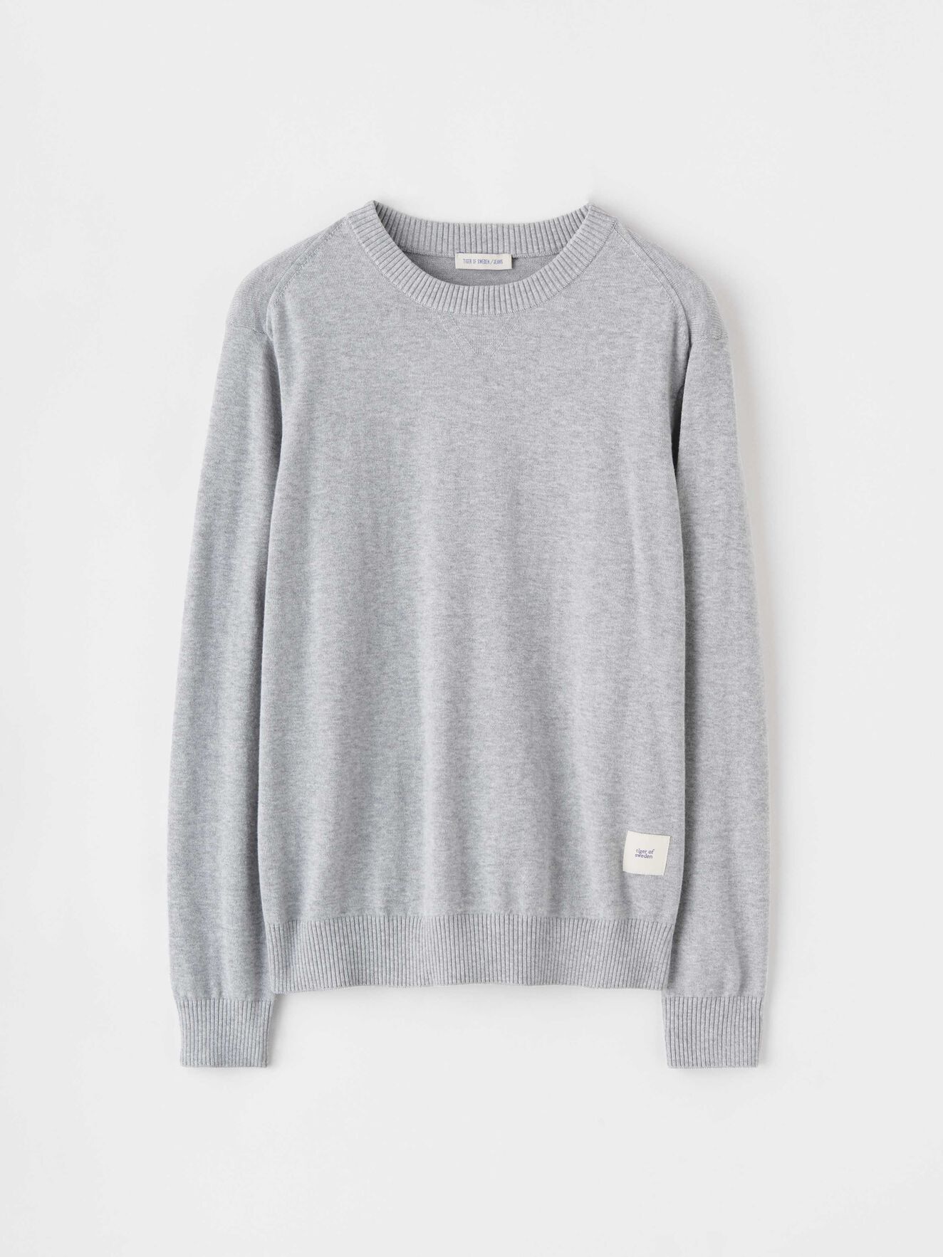 Lang Pullover in Light grey melange from Tiger of Sweden Lang Pullover in Light grey melange from Tiger of Sweden