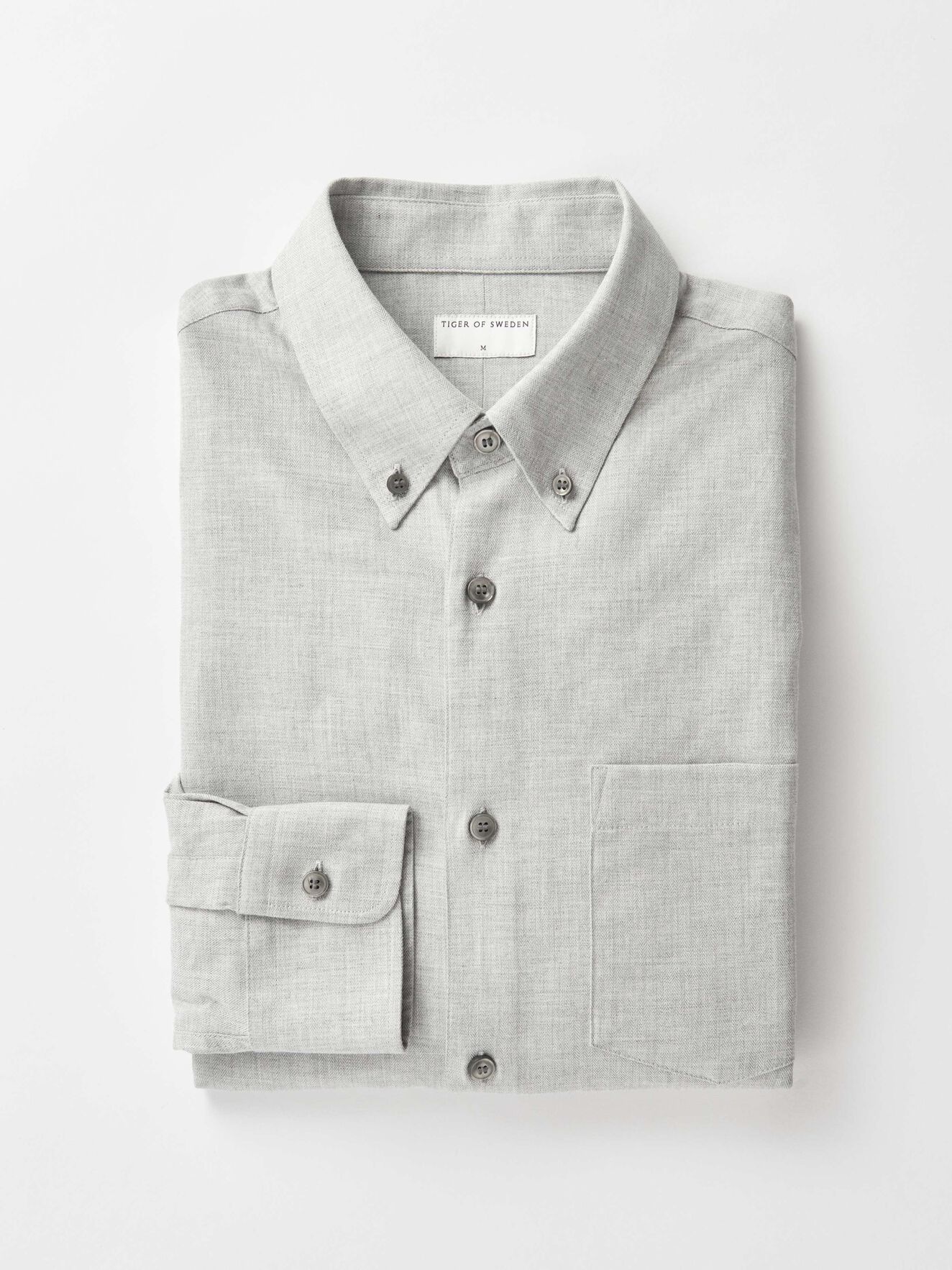 Sankt Hemd in Light grey melange from Tiger of Sweden Sankt Hemd in Light grey melange from Tiger of Sweden