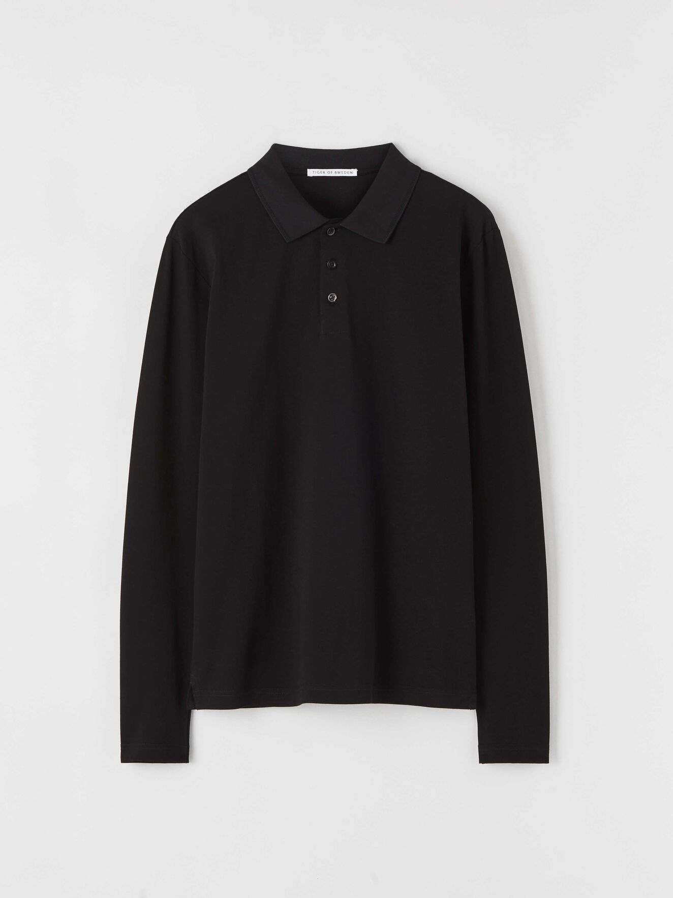 Darios Ls Polo Shirt in Black from Tiger of Sweden Darios Ls Polo Shirt in Black from Tiger of Sweden
