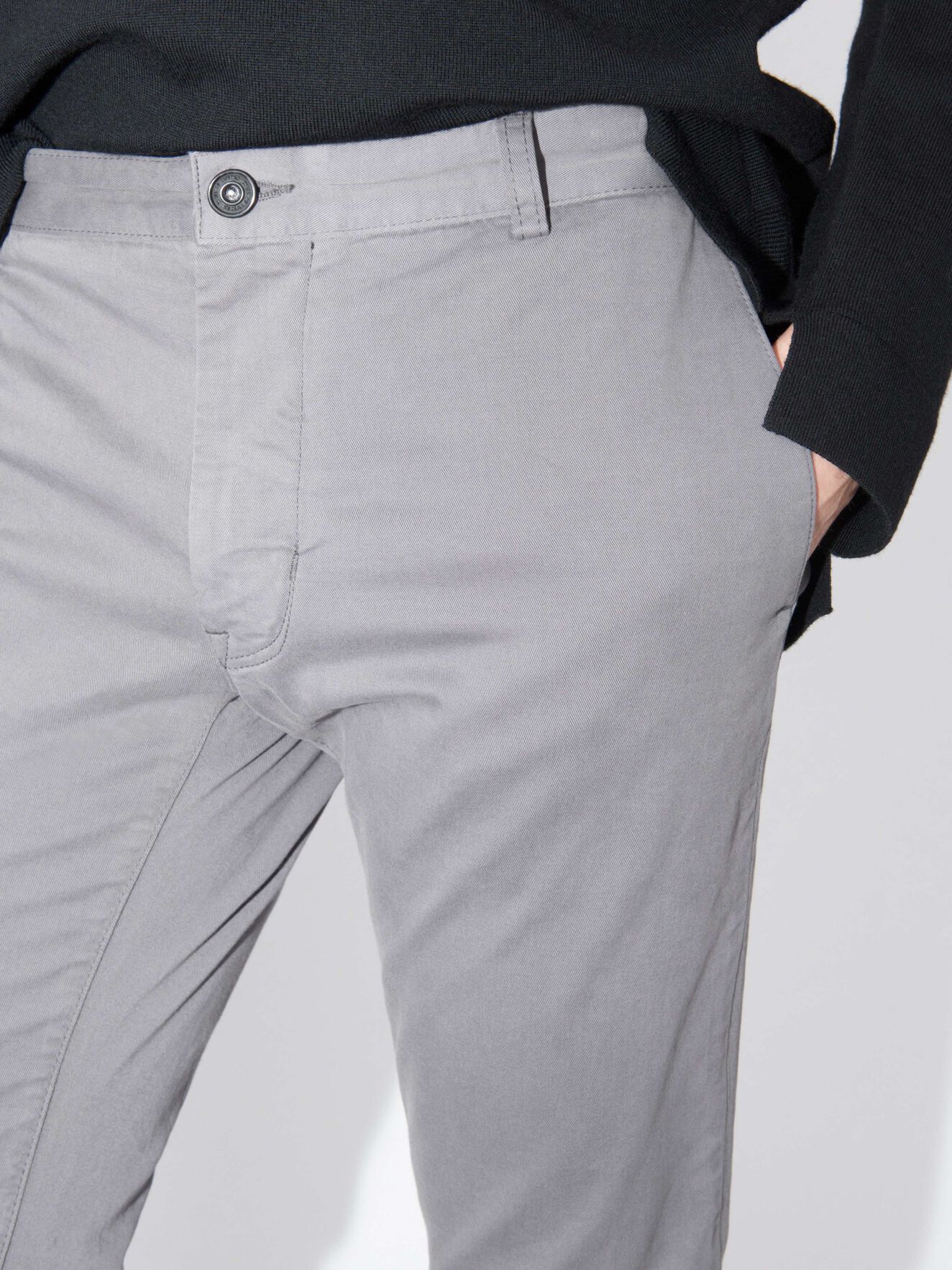 Transit 4 Hose in Light Stone Grey from Tiger of Sweden Transit 4 Hose in Light Stone Grey from Tiger of Sweden