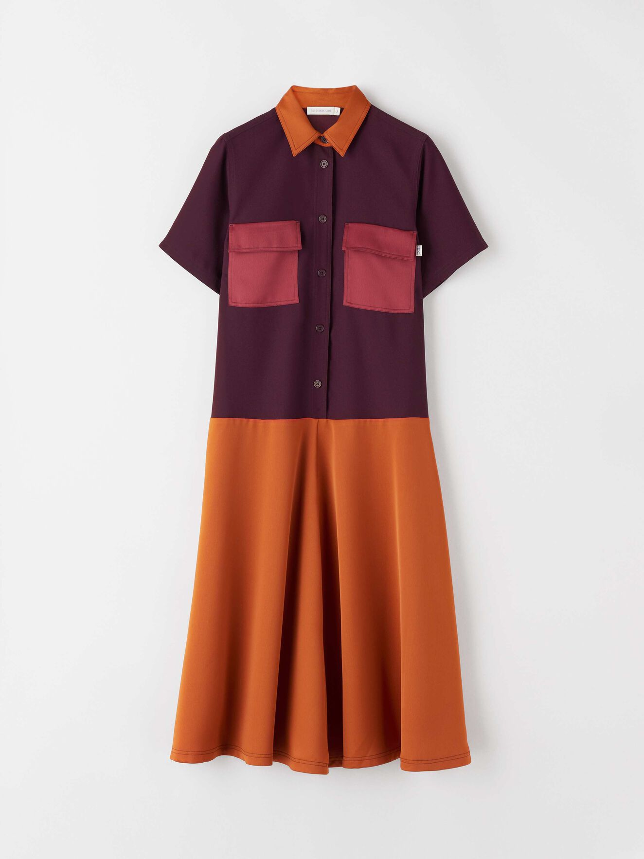 Adze Shirt Dress in Wine from Tiger of Sweden Adze Shirt Dress in Wine from Tiger of Sweden