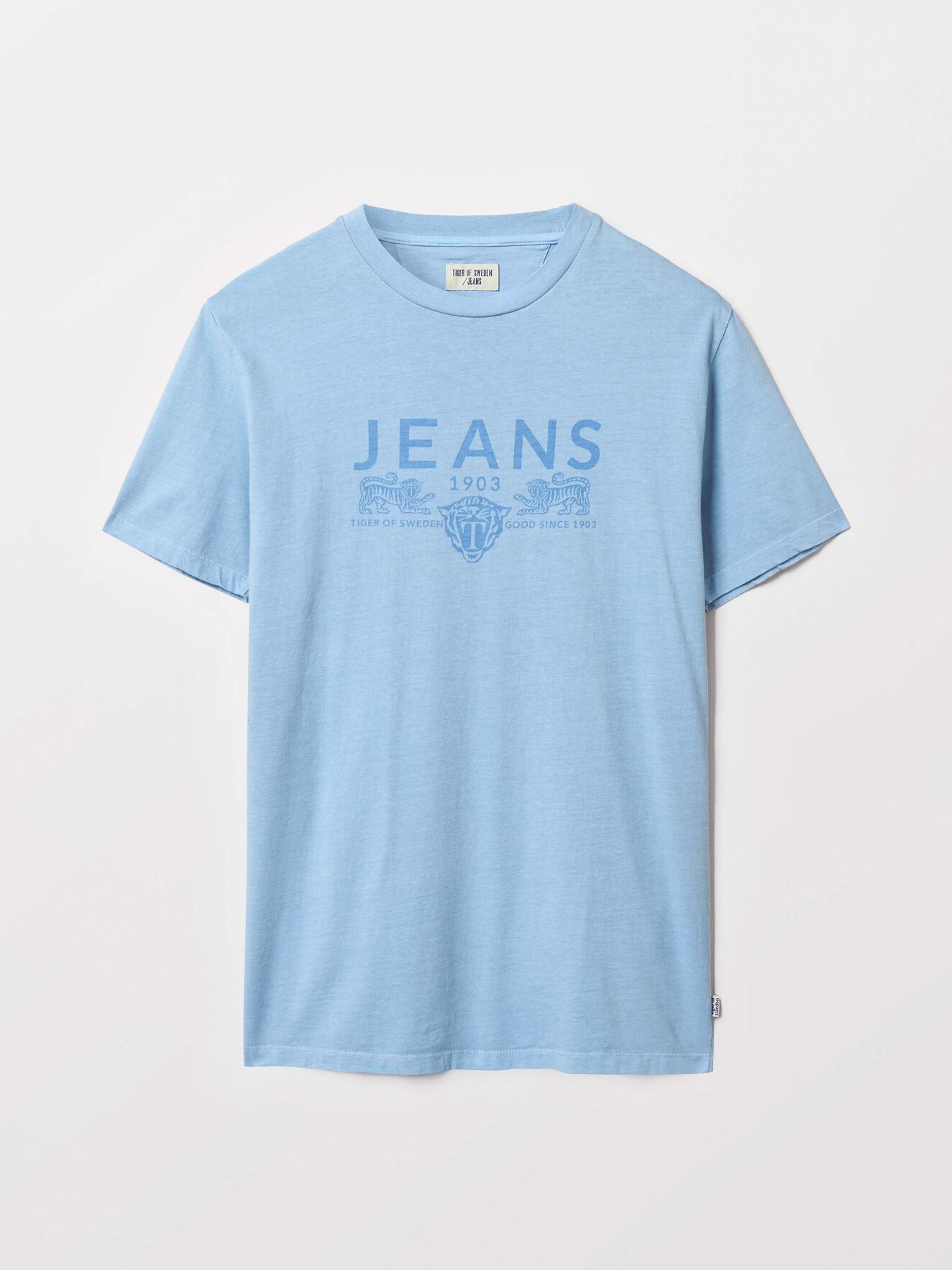 Fleek Pr t-shirt in Chambray Blue from Tiger of Sweden Fleek Pr t-shirt in Chambray Blue from Tiger of Sweden