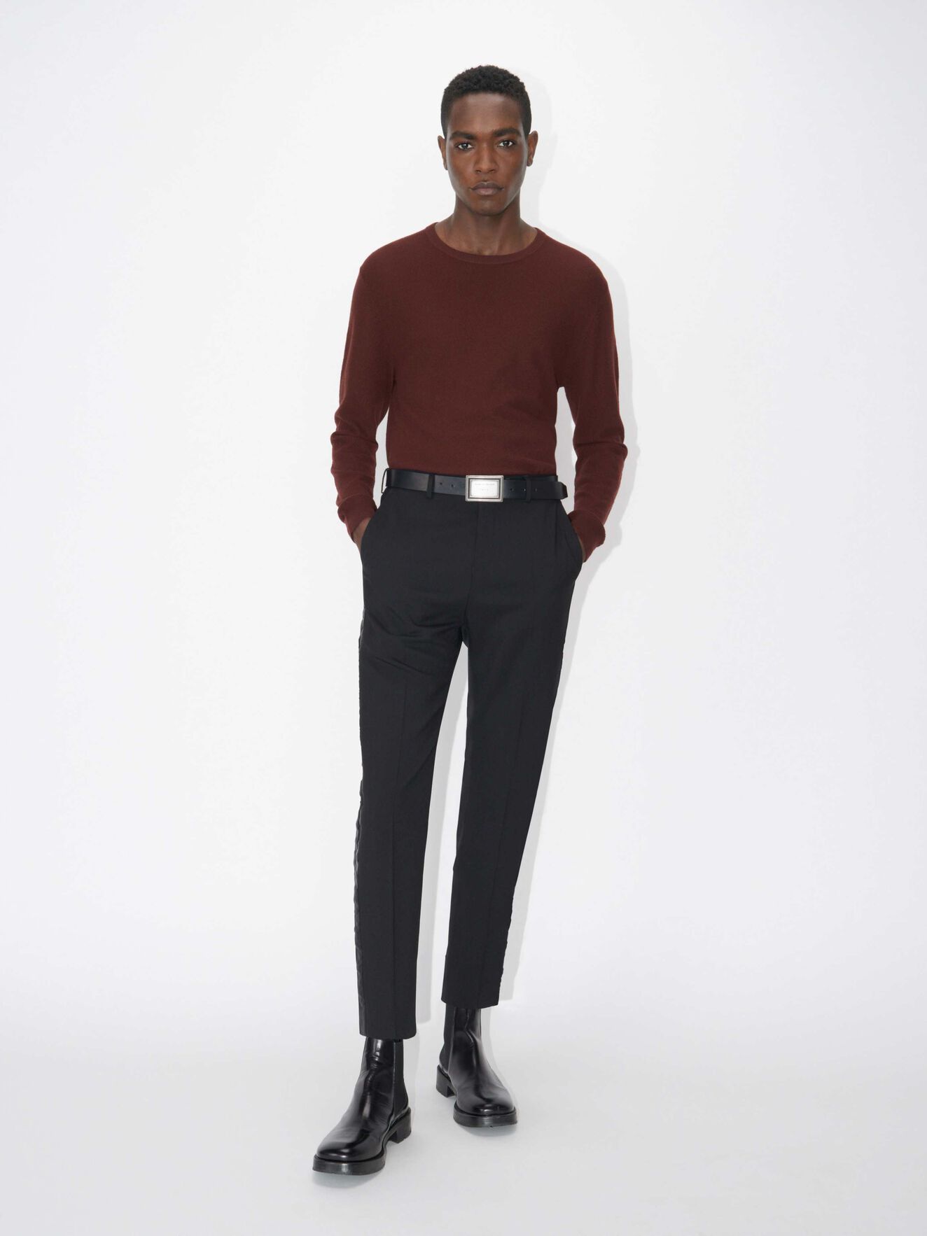 Nichols P Pullover in Regal Red from Tiger of Sweden Nichols P Pullover in Regal Red from Tiger of Sweden