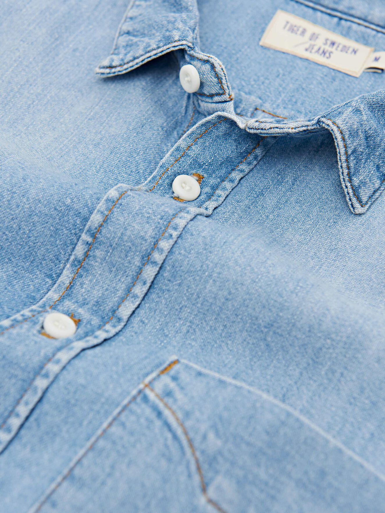 Sid Shirt in Medium Blue from Tiger of Sweden Sid Shirt in Medium Blue from Tiger of Sweden