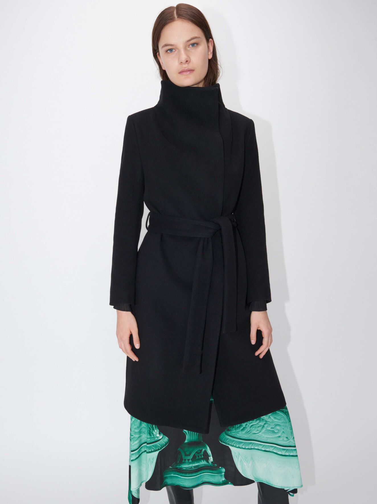 Syriga Coat in Midnight Black from Tiger of Sweden Syriga Coat in Midnight Black from Tiger of Sweden
