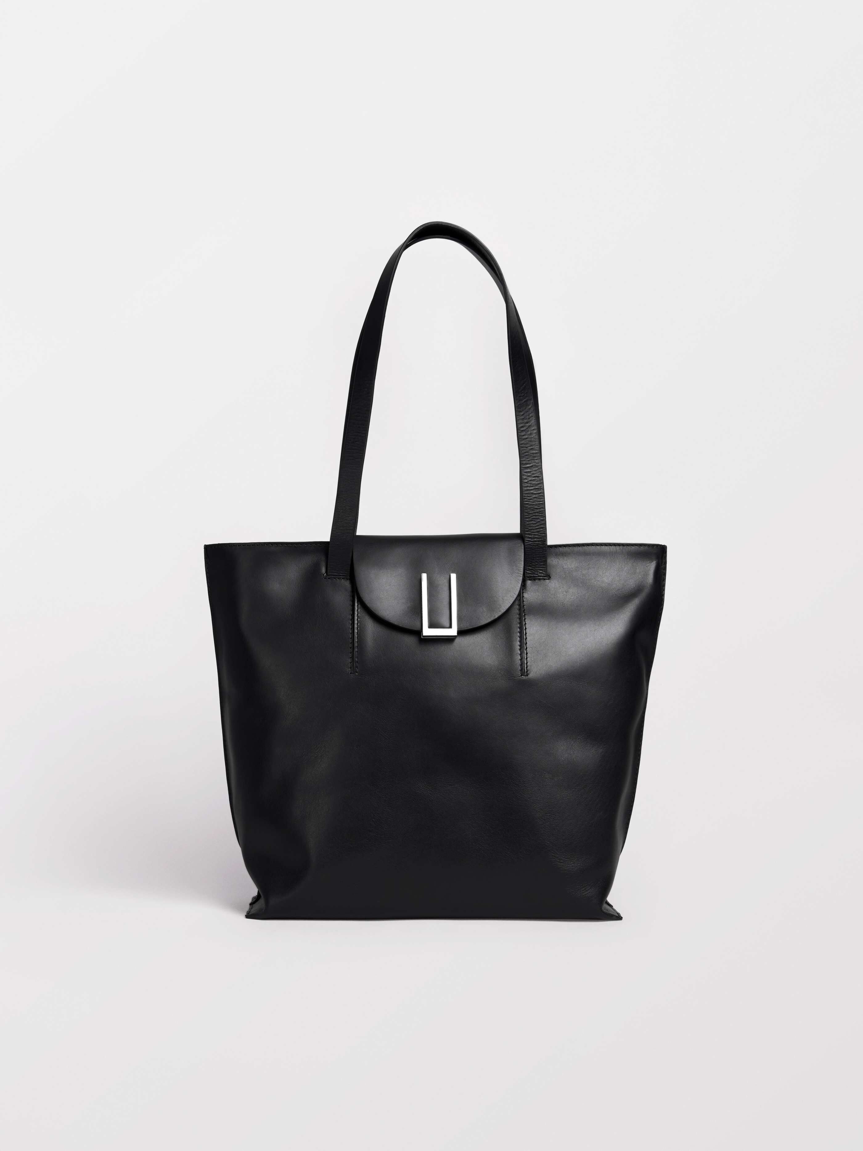 plain black shopper bag