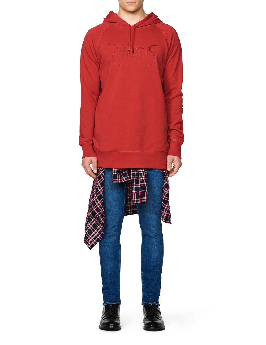 EASE SWEATSHIRT in Vermilion from Tiger of Sweden EASE SWEATSHIRT in Vermilion from Tiger of Sweden