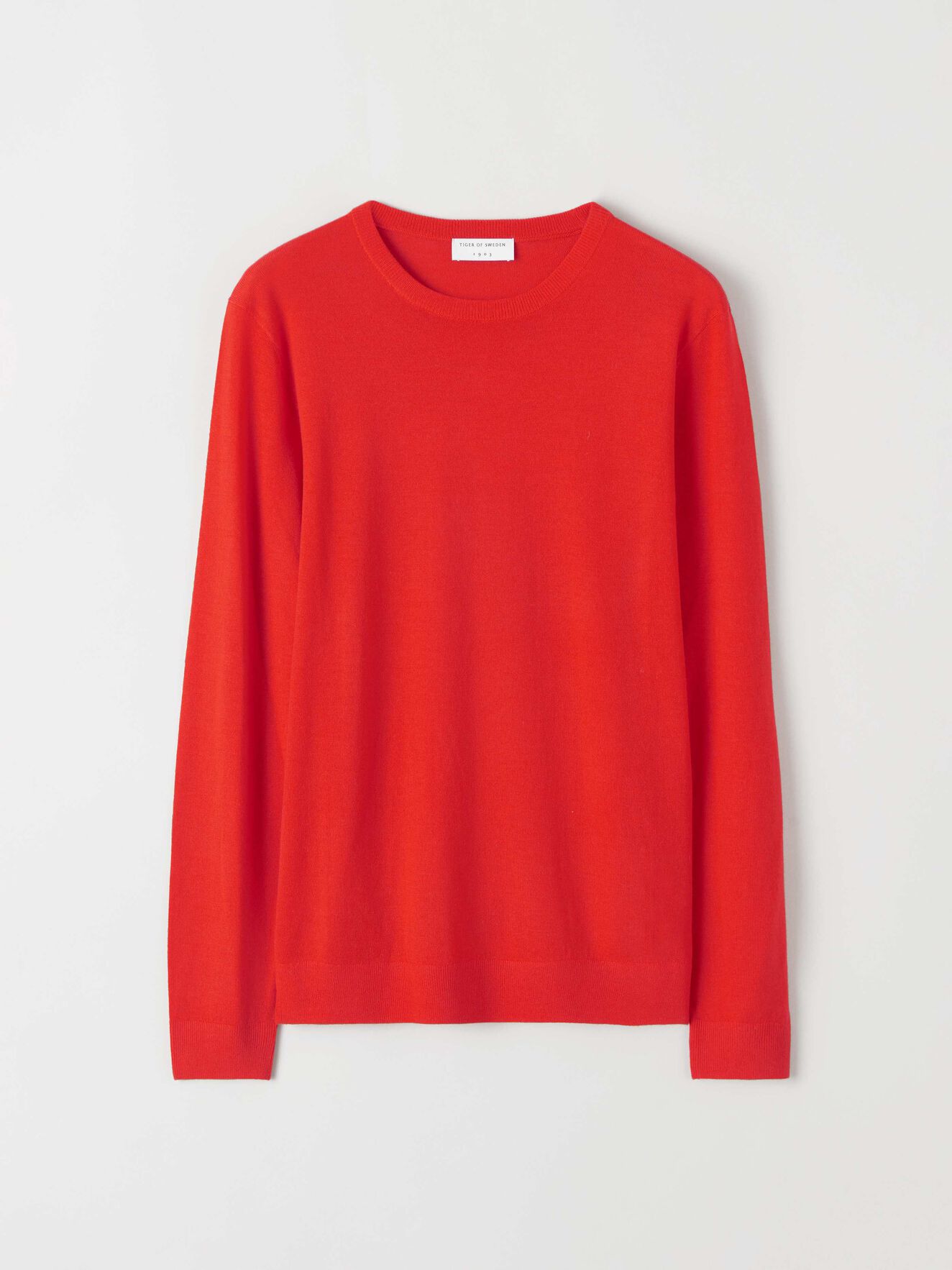 Nichols Pullover in Flame Red from Tiger of Sweden Nichols Pullover in Flame Red from Tiger of Sweden