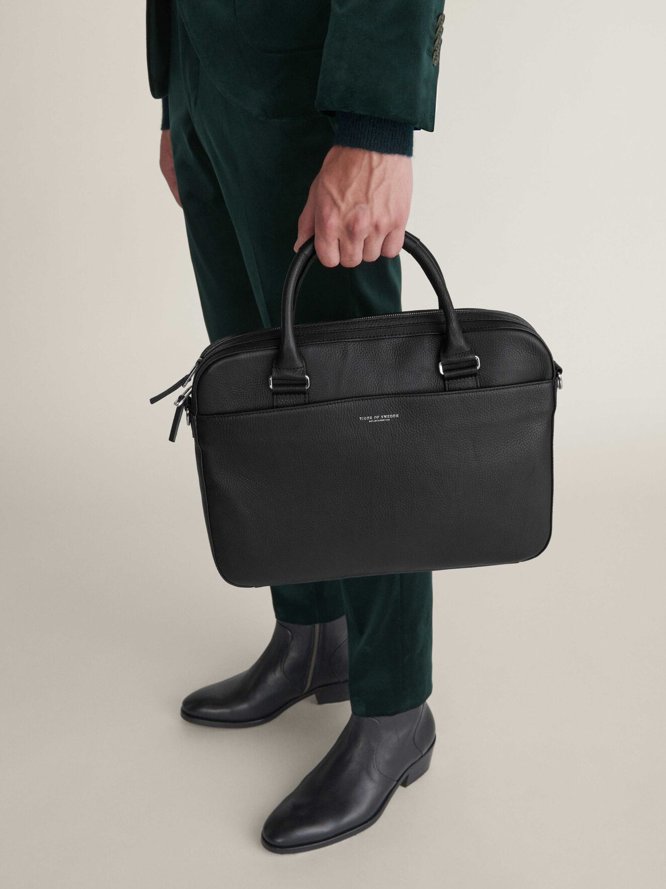Dalio 2 Briefcase in Black from Tiger of Sweden Dalio 2 Briefcase in Black from Tiger of Sweden