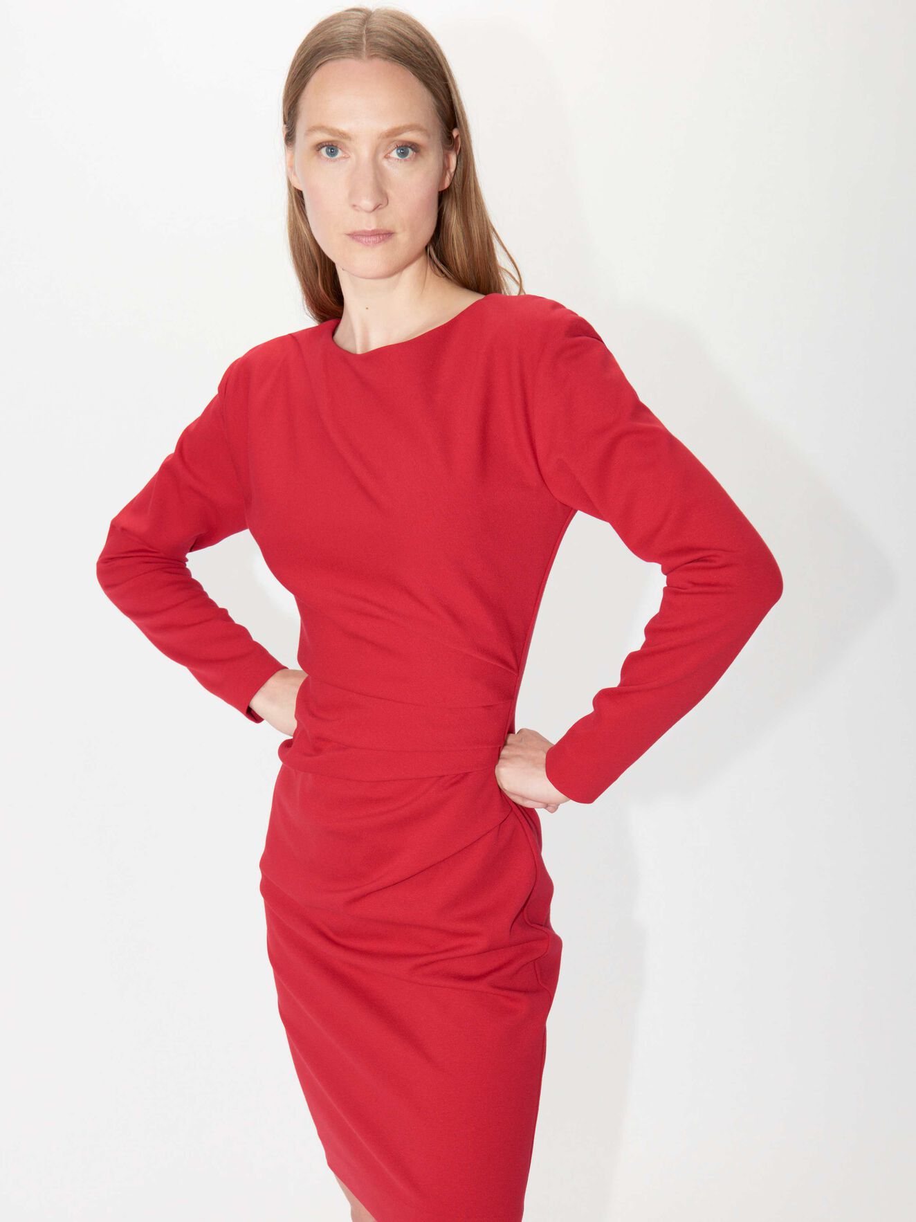 Izla S Dress in Wicked Red from Tiger of Sweden Izla S Dress in Wicked Red from Tiger of Sweden