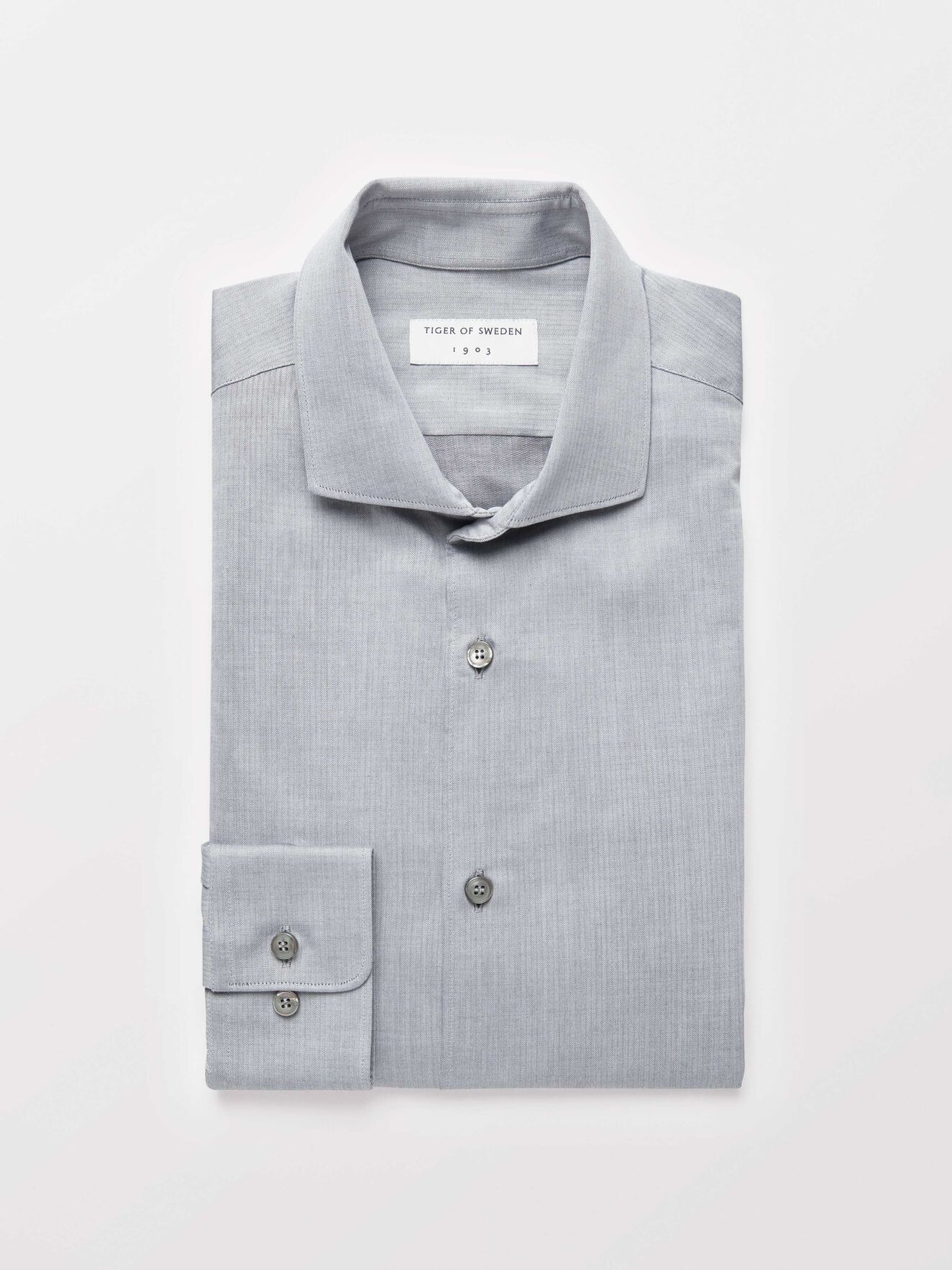 Farrell 5 Shirt in Med Grey Mel from Tiger of Sweden Farrell 5 Shirt in Med Grey Mel from Tiger of Sweden