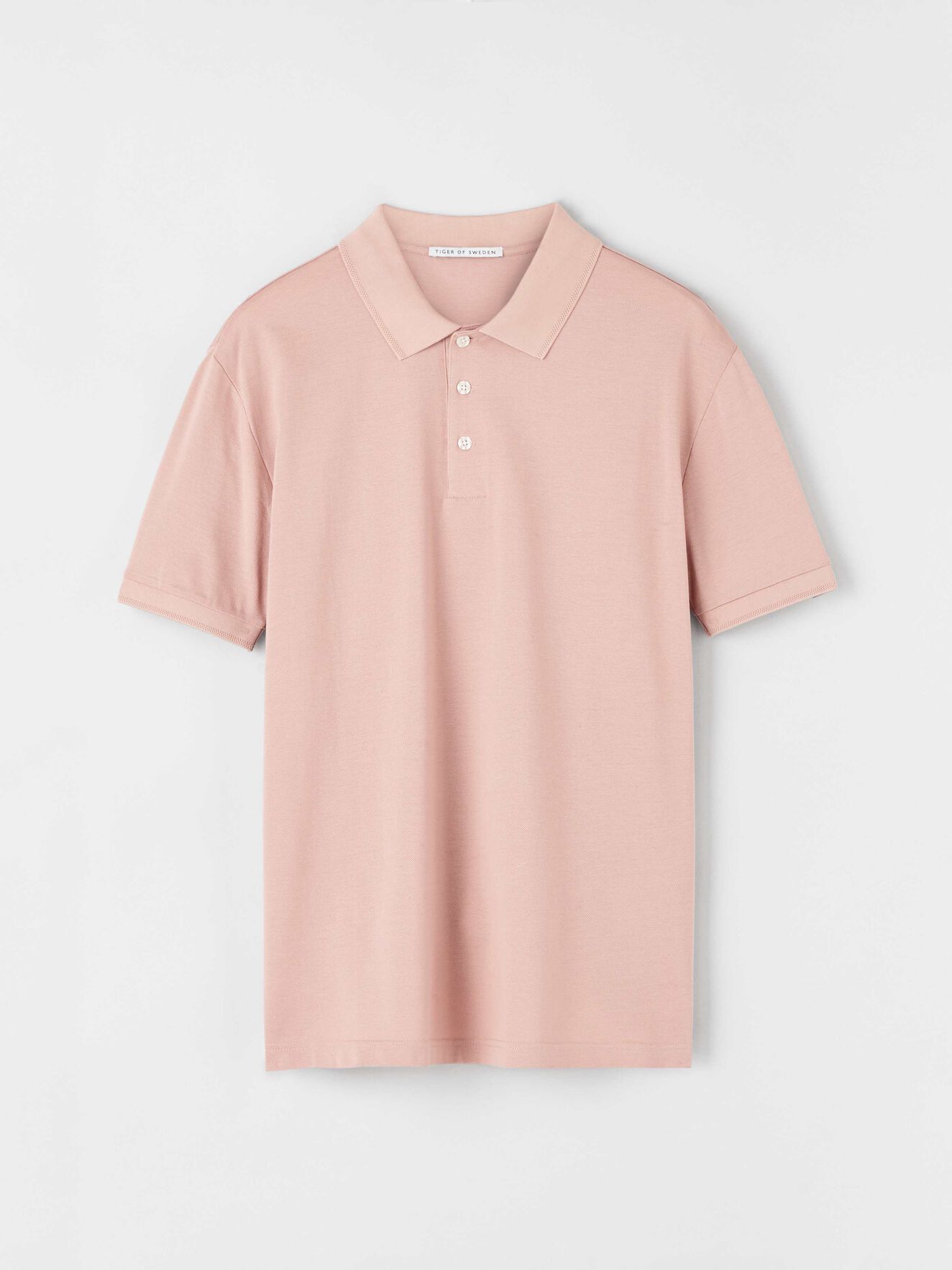 Darios Polo Shirt in Pale Mauve from Tiger of Sweden Darios Polo Shirt in Pale Mauve from Tiger of Sweden