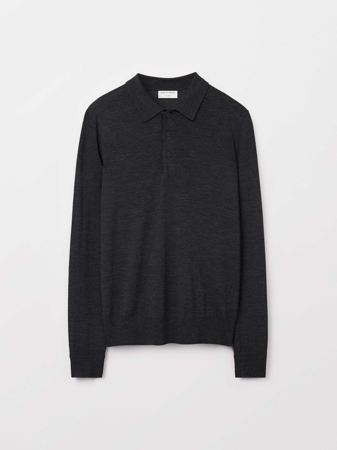Newton Pullover in Dark grey Mel from Tiger of Sweden Newton Pullover in Dark grey Mel from Tiger of Sweden