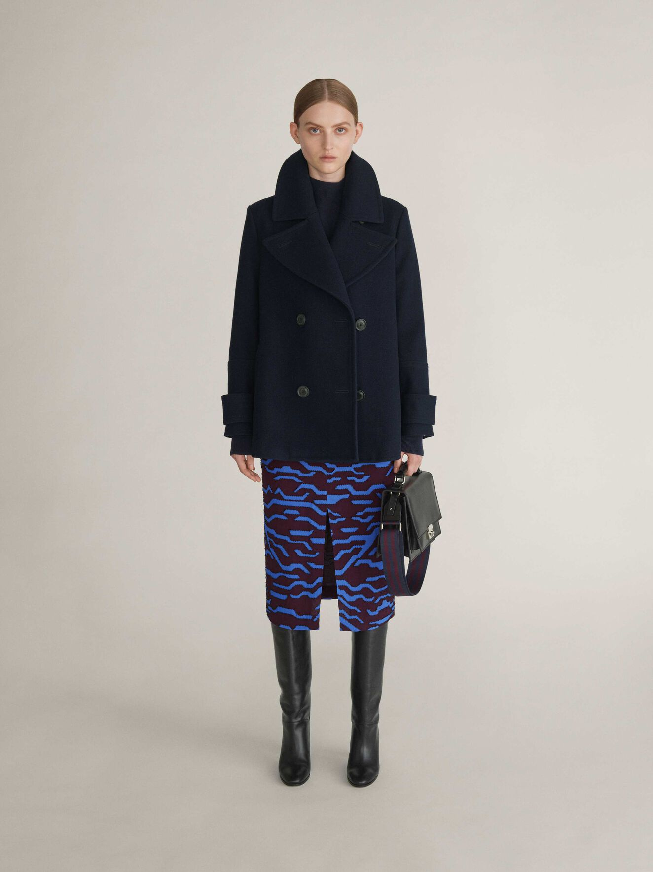 Skott Peacoat in Dark Sea from Tiger of Sweden Skott Peacoat in Dark Sea from Tiger of Sweden