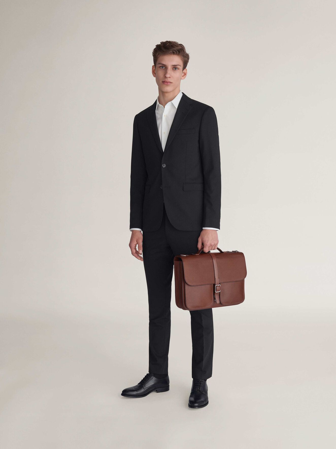 Lucha Briefcase in Medium Brown from Tiger of Sweden Lucha Briefcase in Medium Brown from Tiger of Sweden