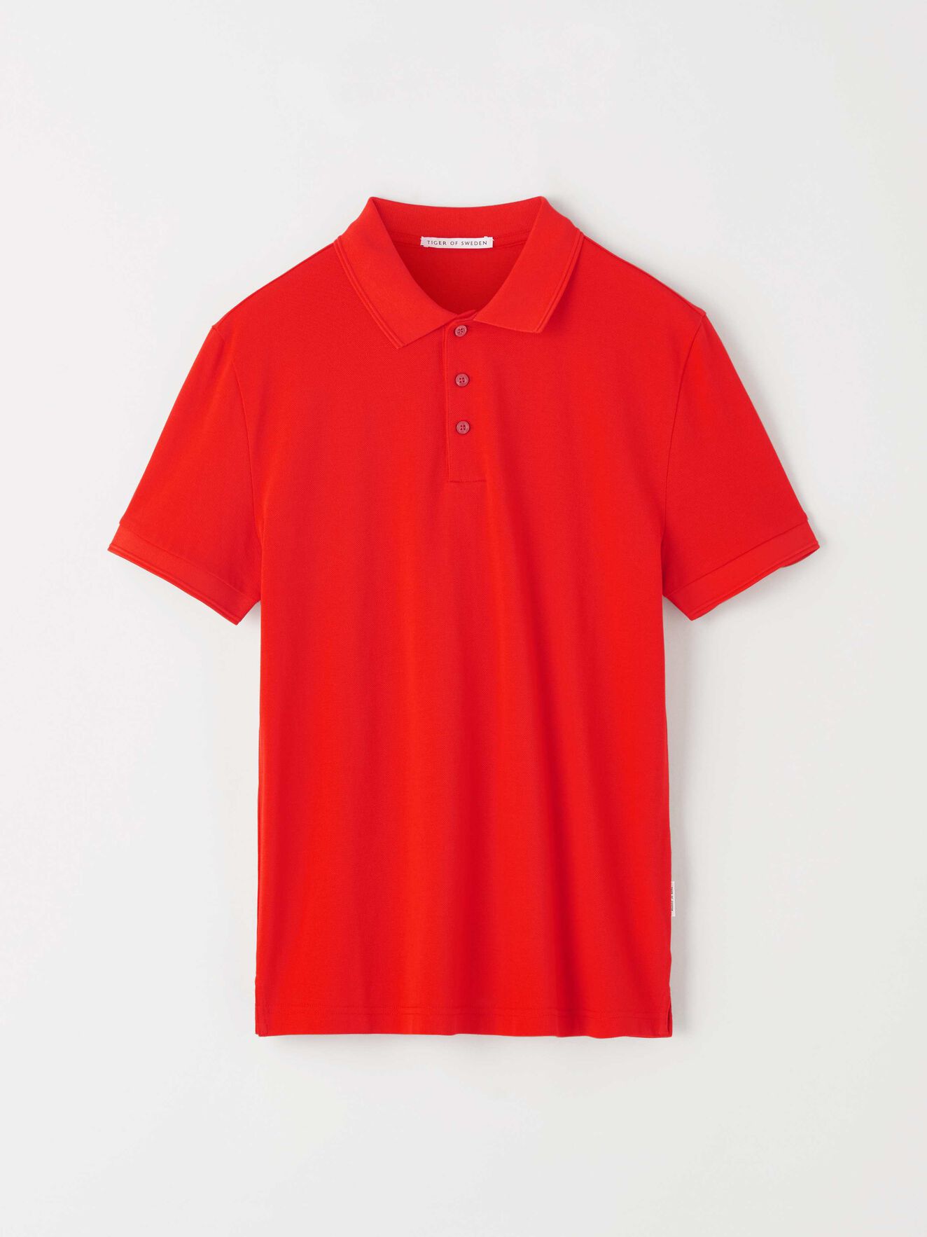 Darios Polo Shirt in Flame Red from Tiger of Sweden Darios Polo Shirt in Flame Red from Tiger of Sweden