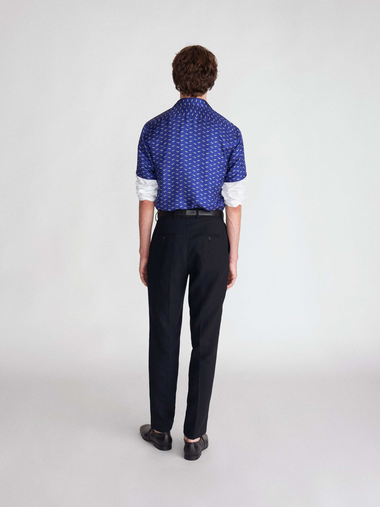 Fonzo Shirt in Deep Ocean Blue from Tiger of Sweden Fonzo Shirt in Deep Ocean Blue from Tiger of Sweden