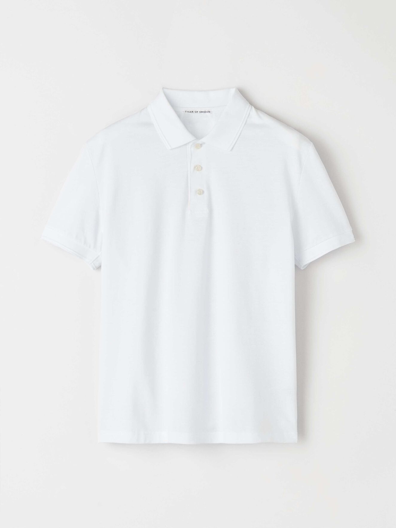 Darios Polo Shirt in Pure white from Tiger of Sweden Darios Polo Shirt in Pure white from Tiger of Sweden