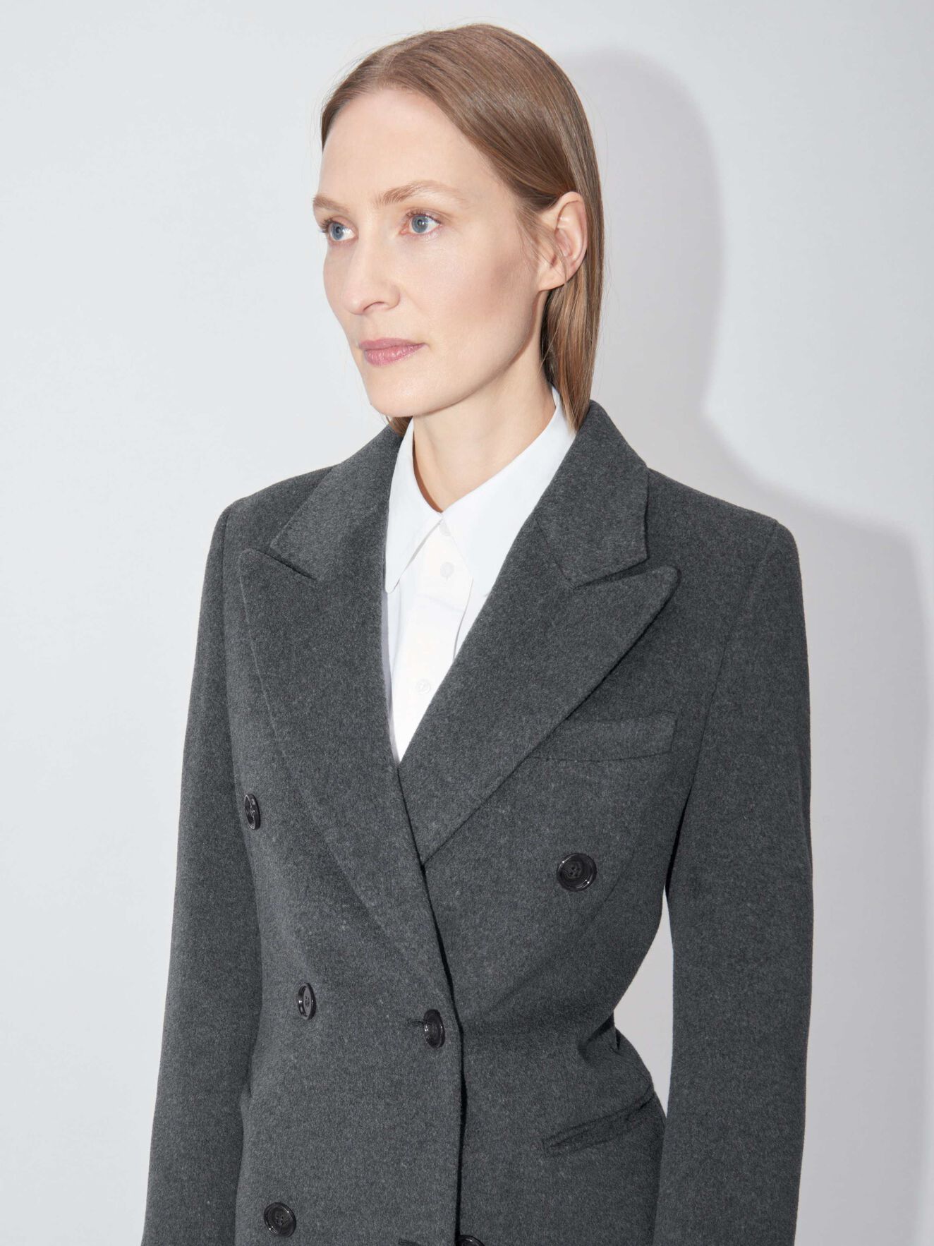 Salvia Coat in Dark grey Mel from Tiger of Sweden Salvia Coat in Dark grey Mel from Tiger of Sweden