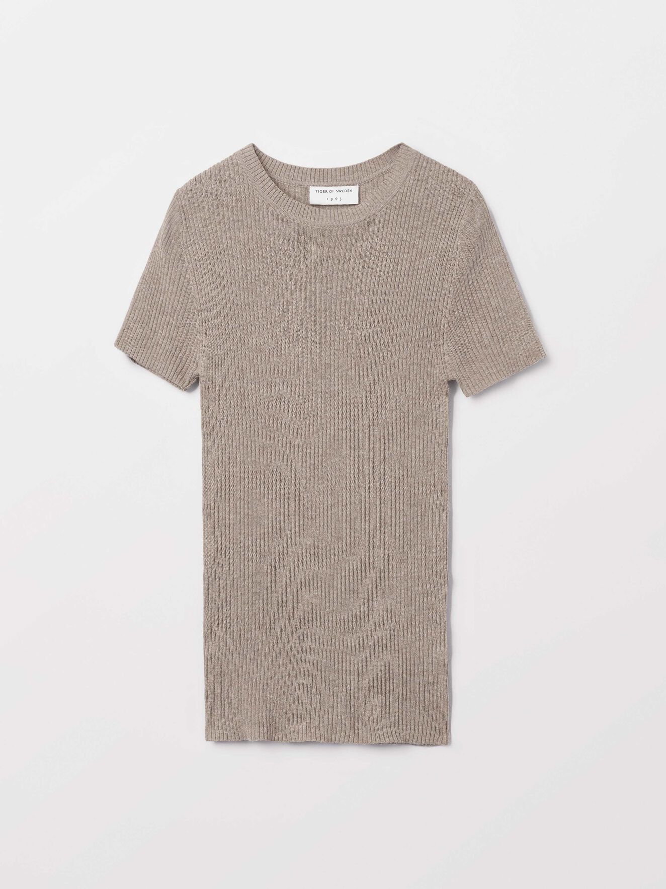 Orvi T-Shirt in Macchiato from Tiger of Sweden Orvi T-Shirt in Macchiato from Tiger of Sweden