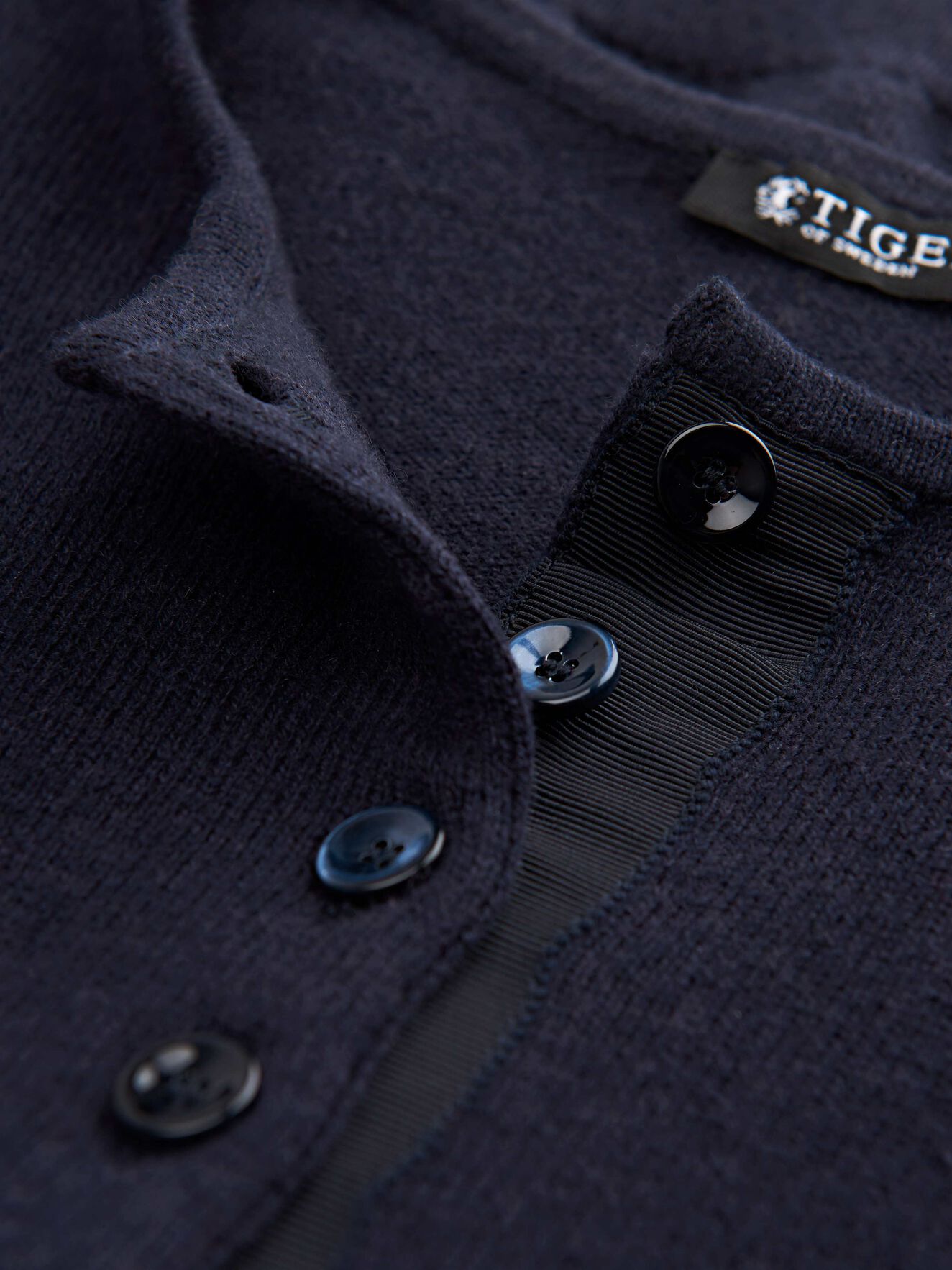 Aktino Cardigan in Dark Sea from Tiger of Sweden Aktino Cardigan in Dark Sea from Tiger of Sweden