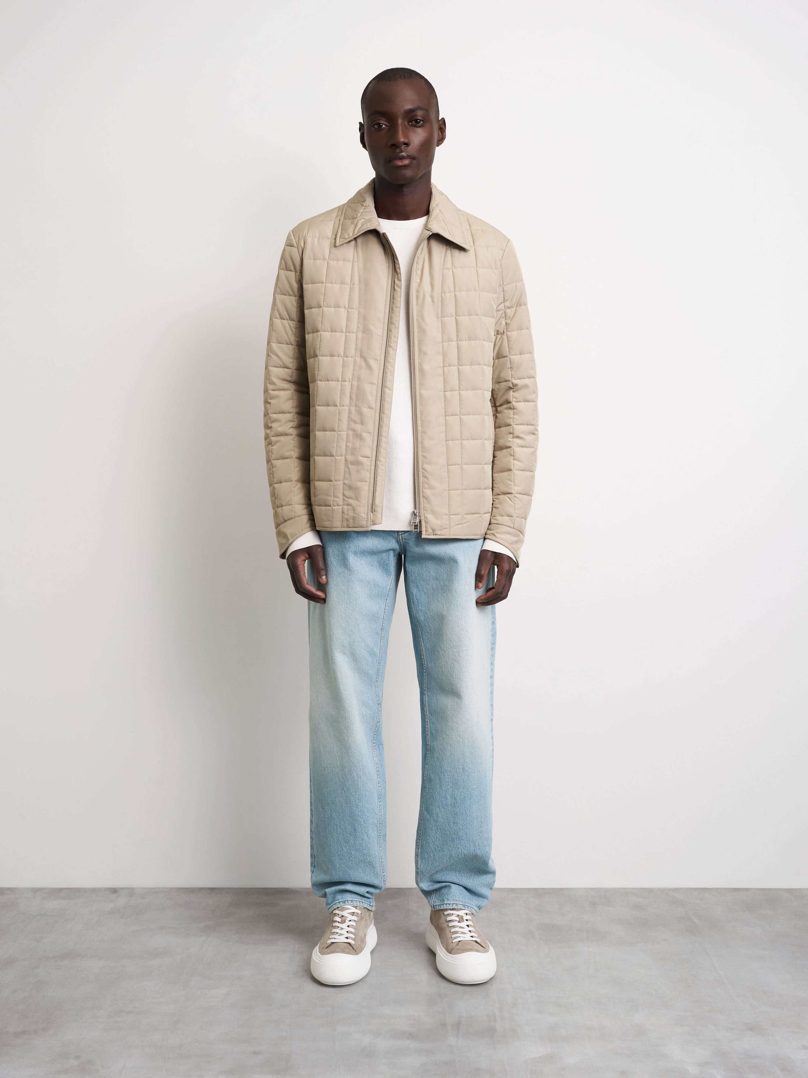 grey outerwear