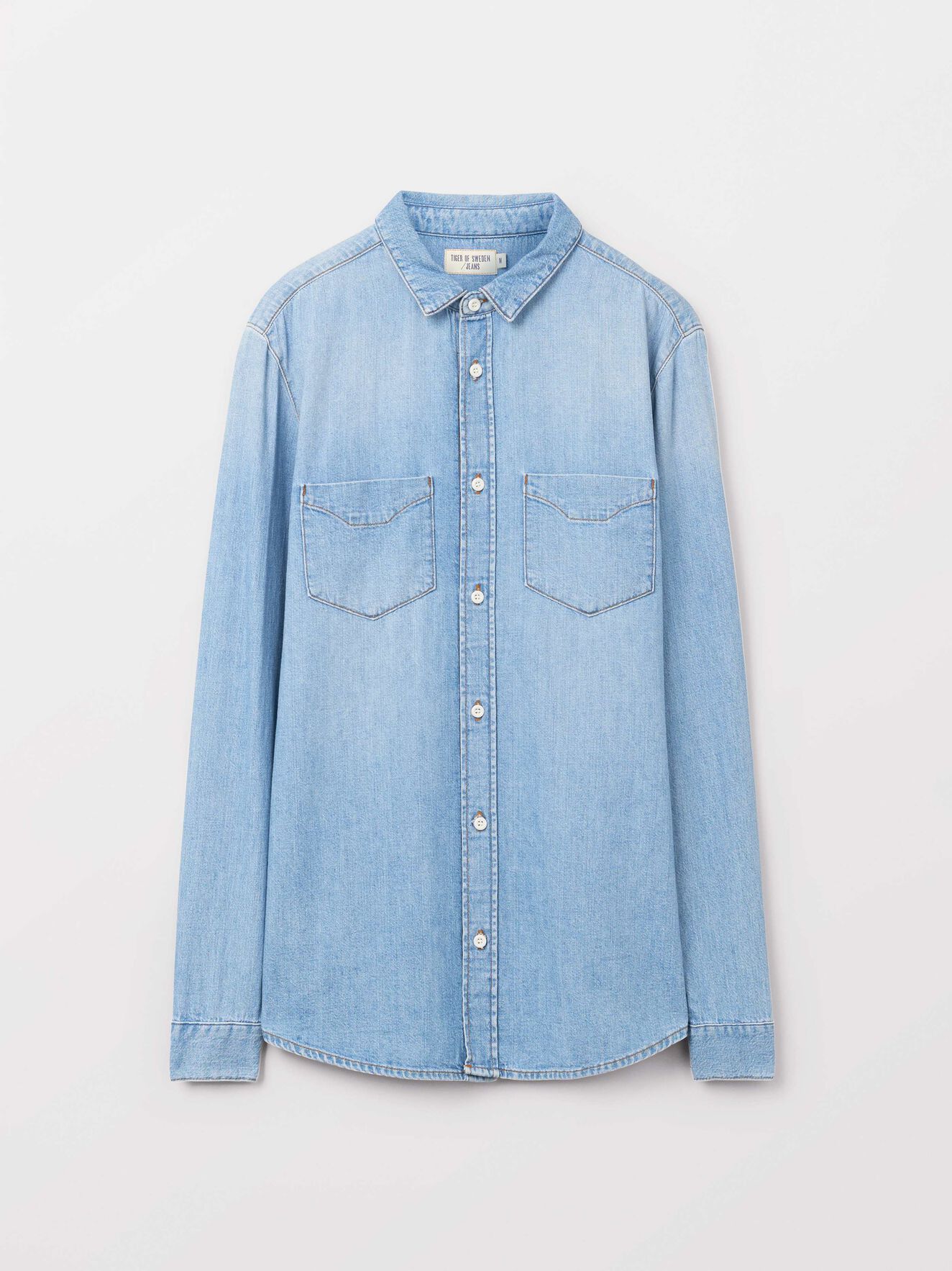 Sid Shirt in Medium Blue from Tiger of Sweden Sid Shirt in Medium Blue from Tiger of Sweden