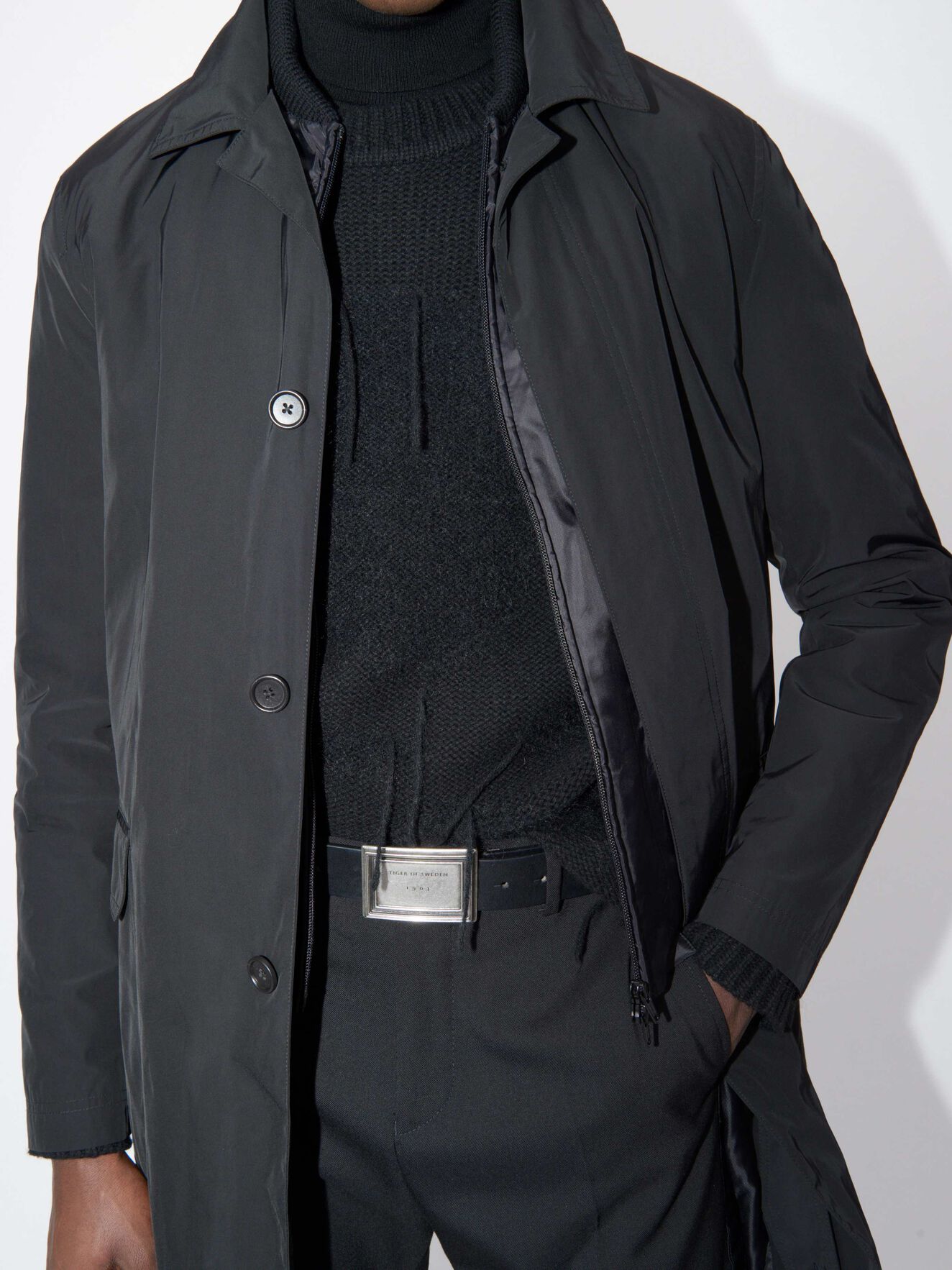 Crandall Coat in Black from Tiger of Sweden Crandall Coat in Black from Tiger of Sweden