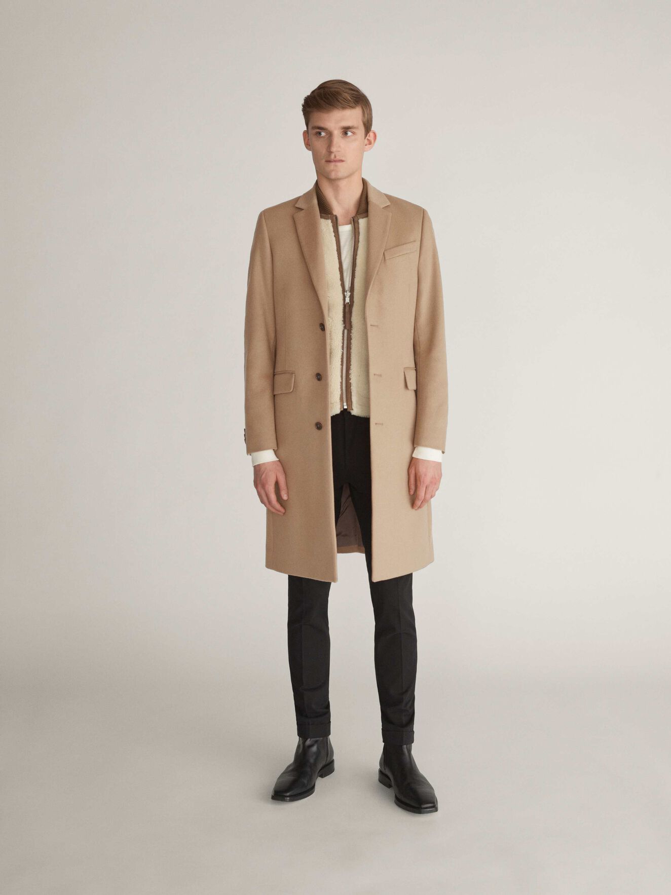 Coltmar Coat in Dark Honey from Tiger of Sweden Coltmar Coat in Dark Honey from Tiger of Sweden