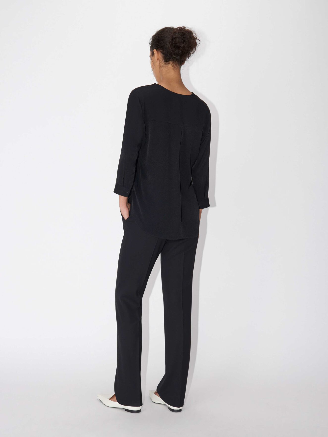 Mere Blouse in Night Black from Tiger of Sweden Mere Blouse in Night Black from Tiger of Sweden