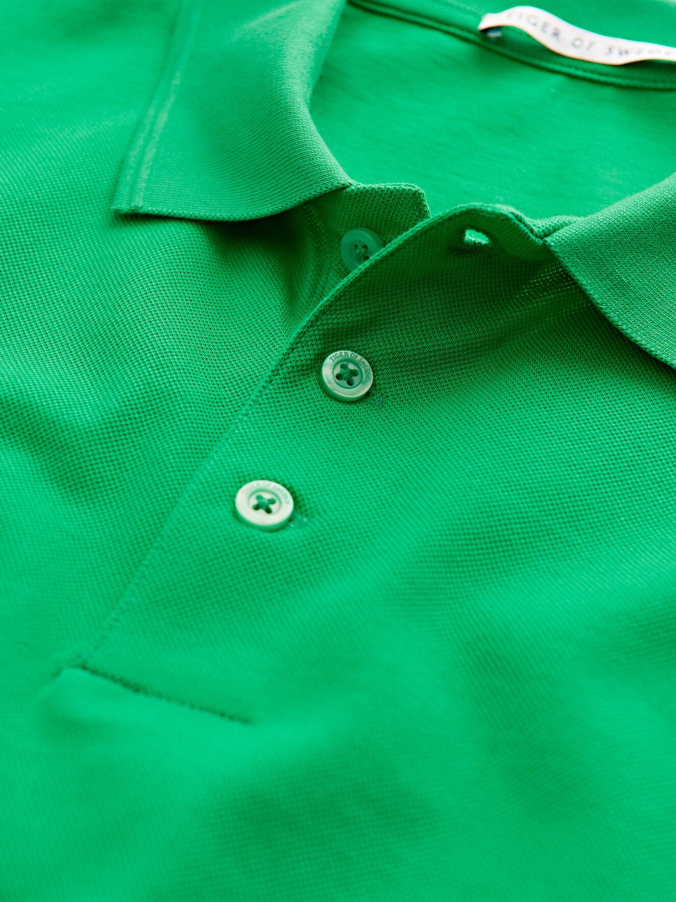 Darios Polo Shirt in Green from Tiger of Sweden Darios Polo Shirt in Green from Tiger of Sweden